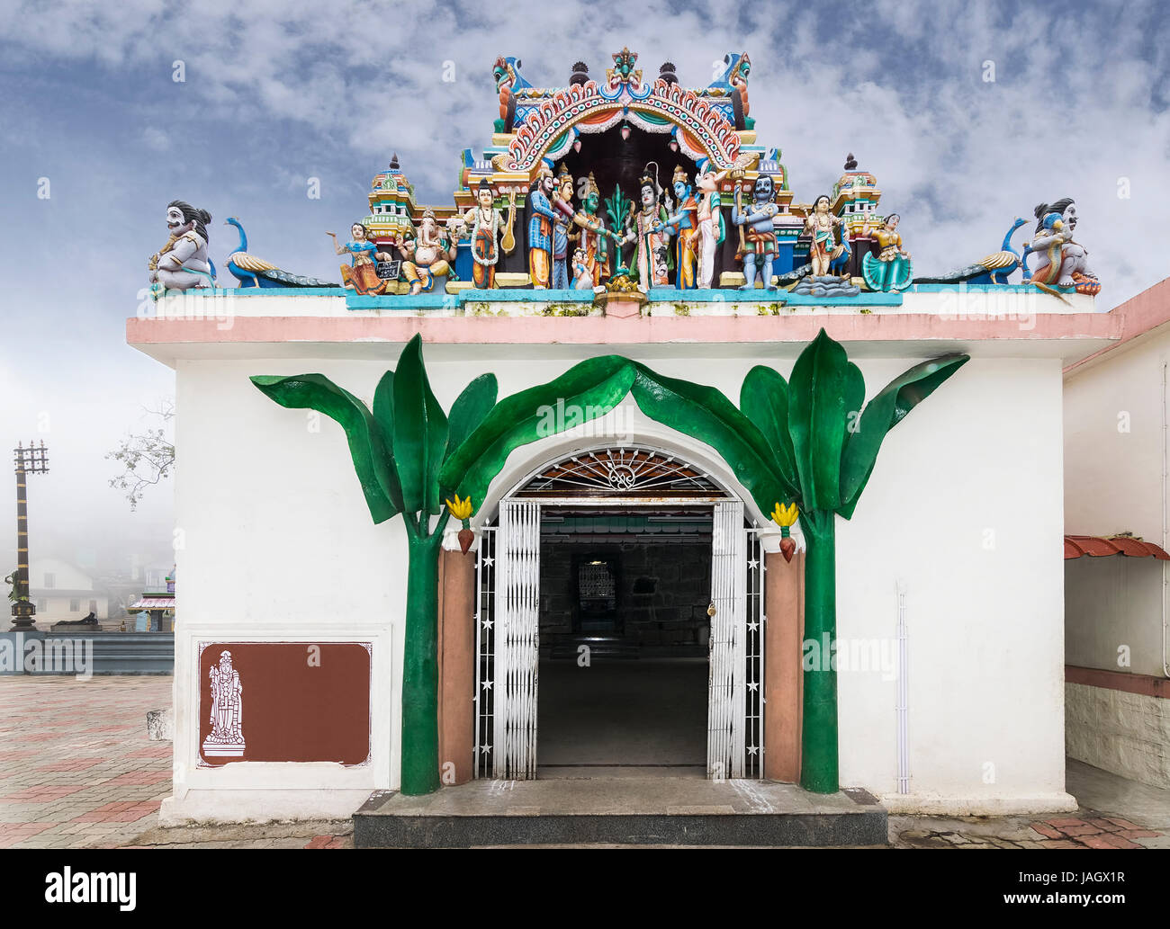 The Kuzhanthai Velappar Temple (Kulandai Velayudha Swami Tirukkovil) has three thousand years of history and was consecrated by his holiness Bhogar. T Stock Photo