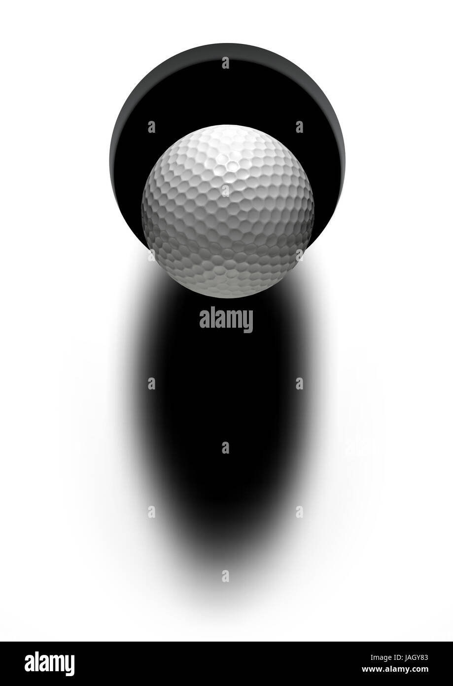 Golf ball directly beside the hole Stock Photo Alamy