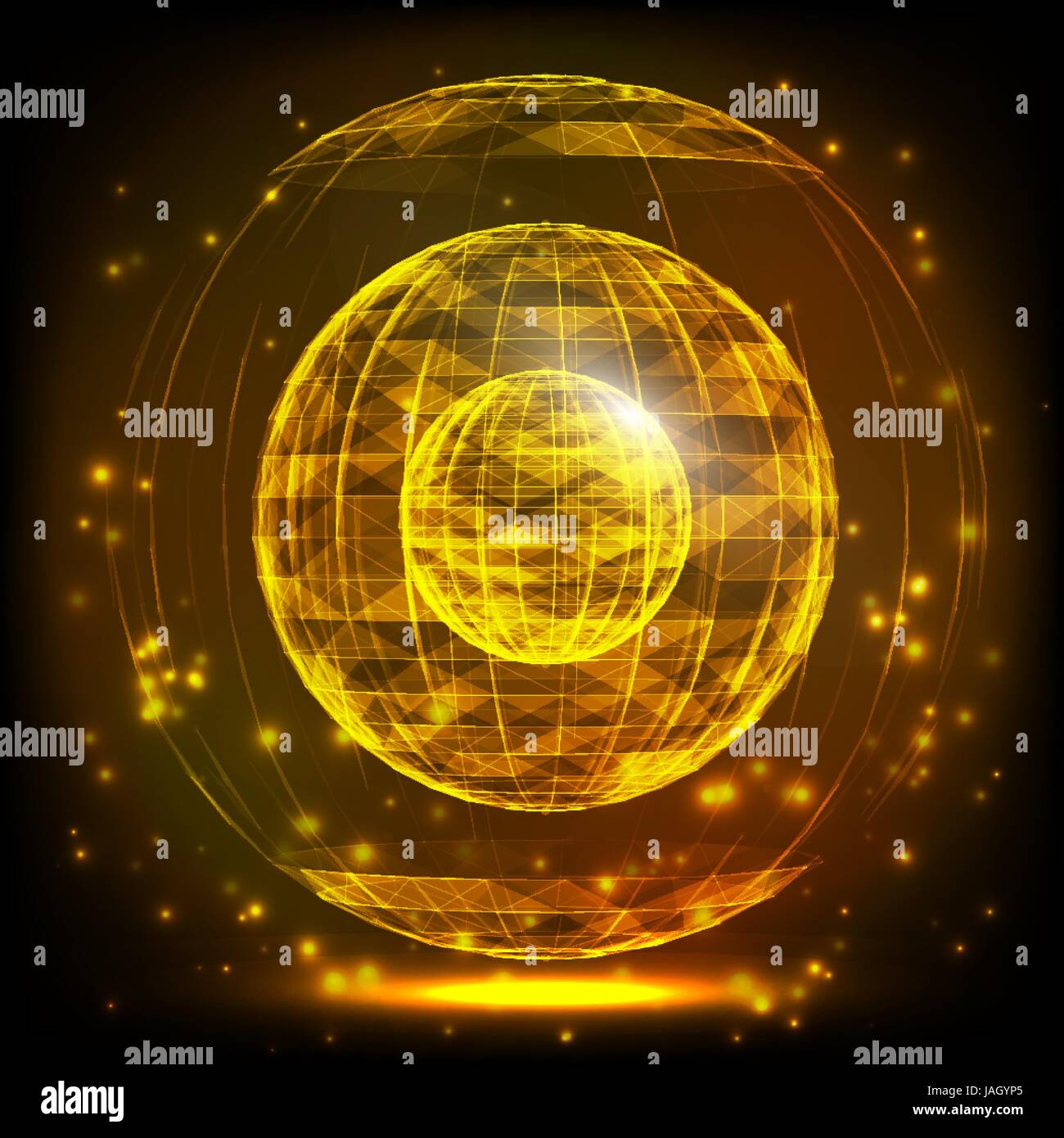 Sphere Consisting Of Points. Abstract Globe Grid Stock Vector Image ...