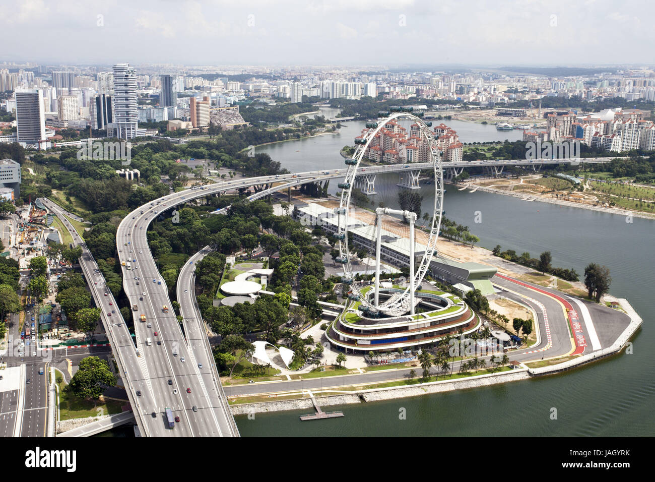 Singapore,big dipper,Singapore flyer, Stock Photo