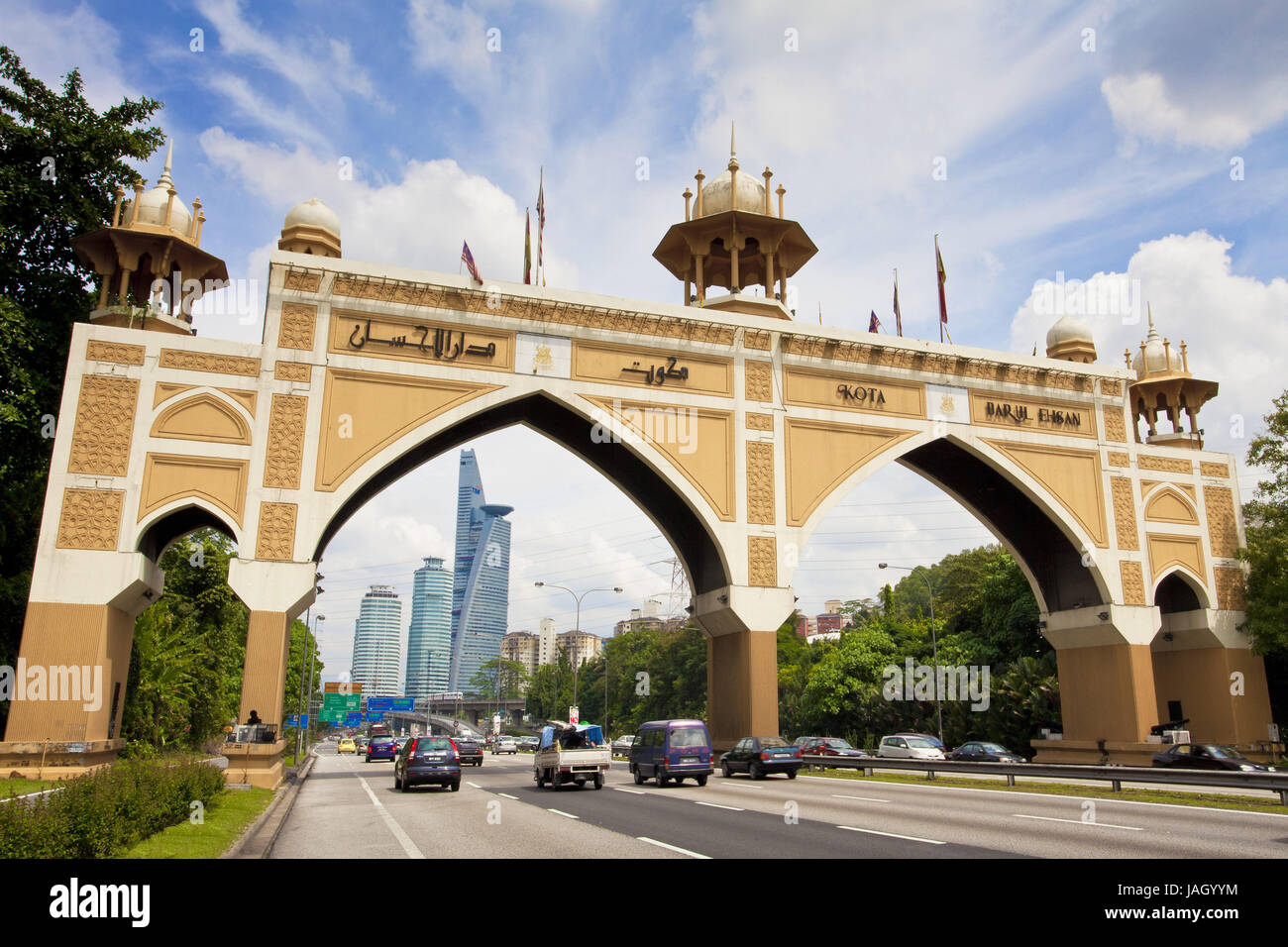 Malaysia Kuala Lumpur Rota Darul Ehsam Area Town Highway And Tm Tower Stock Photo Alamy
