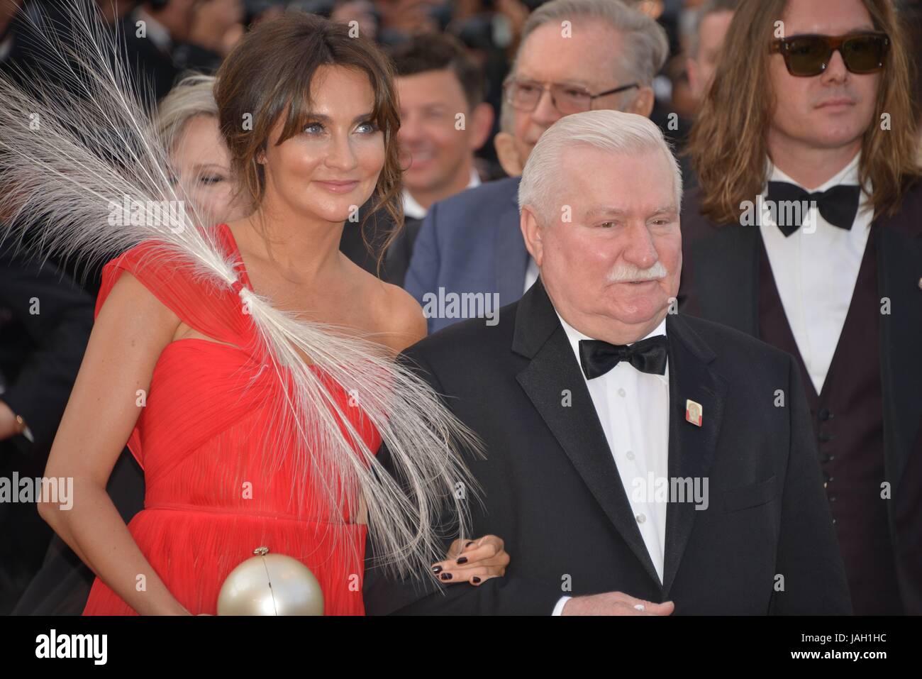 Lech Walesa, former Polish President of the Republic  Arriving on the red carpet for the film 'The Meyerowitz Stories'  70th Cannes Film Festival  May 21, 2017 Photo Jacky Godard Stock Photo