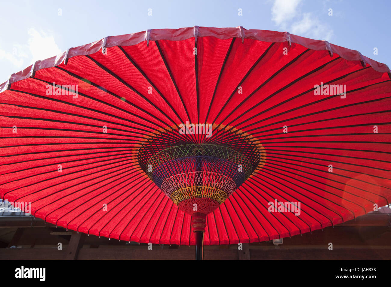Japanese display screen,red, Stock Photo