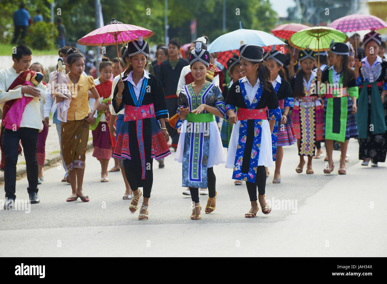 Laos,province of Luang Prabang,city of Luang Prabang,New Year feast