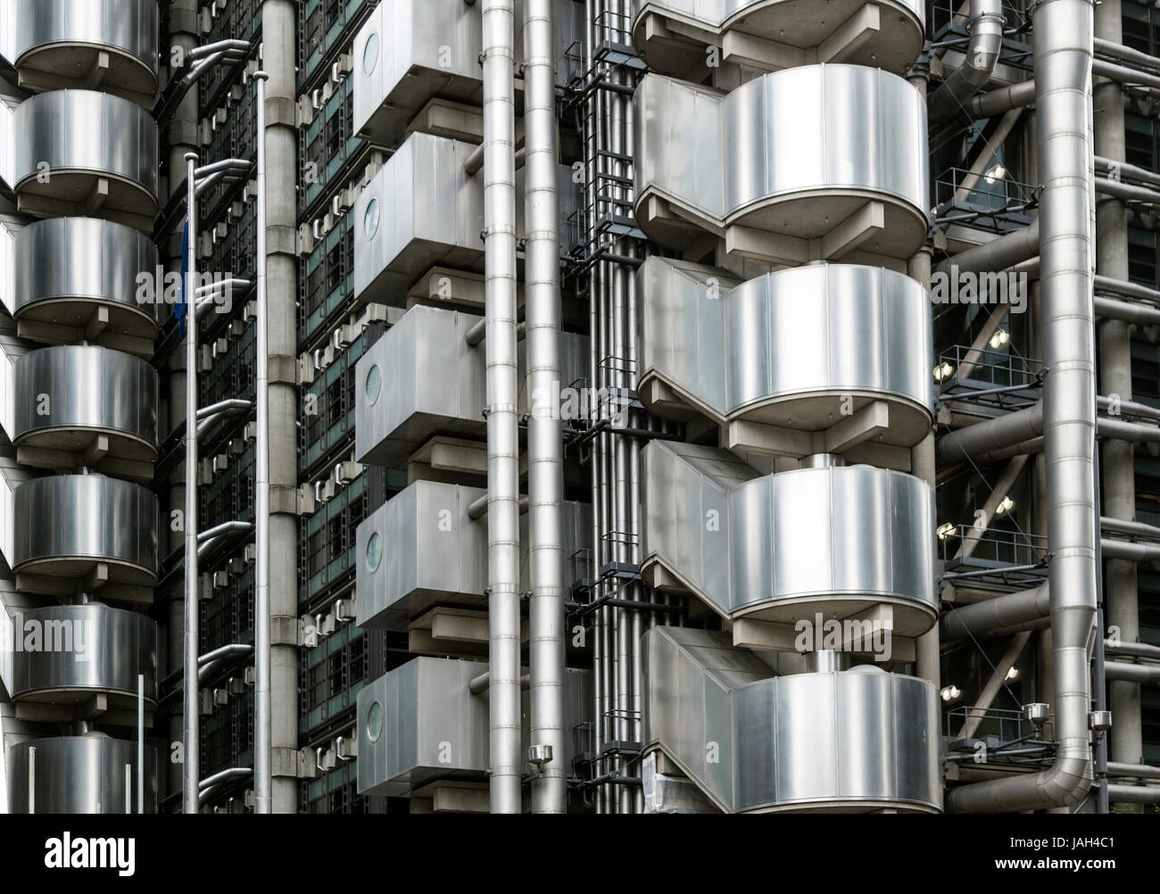 London, United Kingdom, 7 may 2017: part of lloyd's building in the city of london Stock Photo