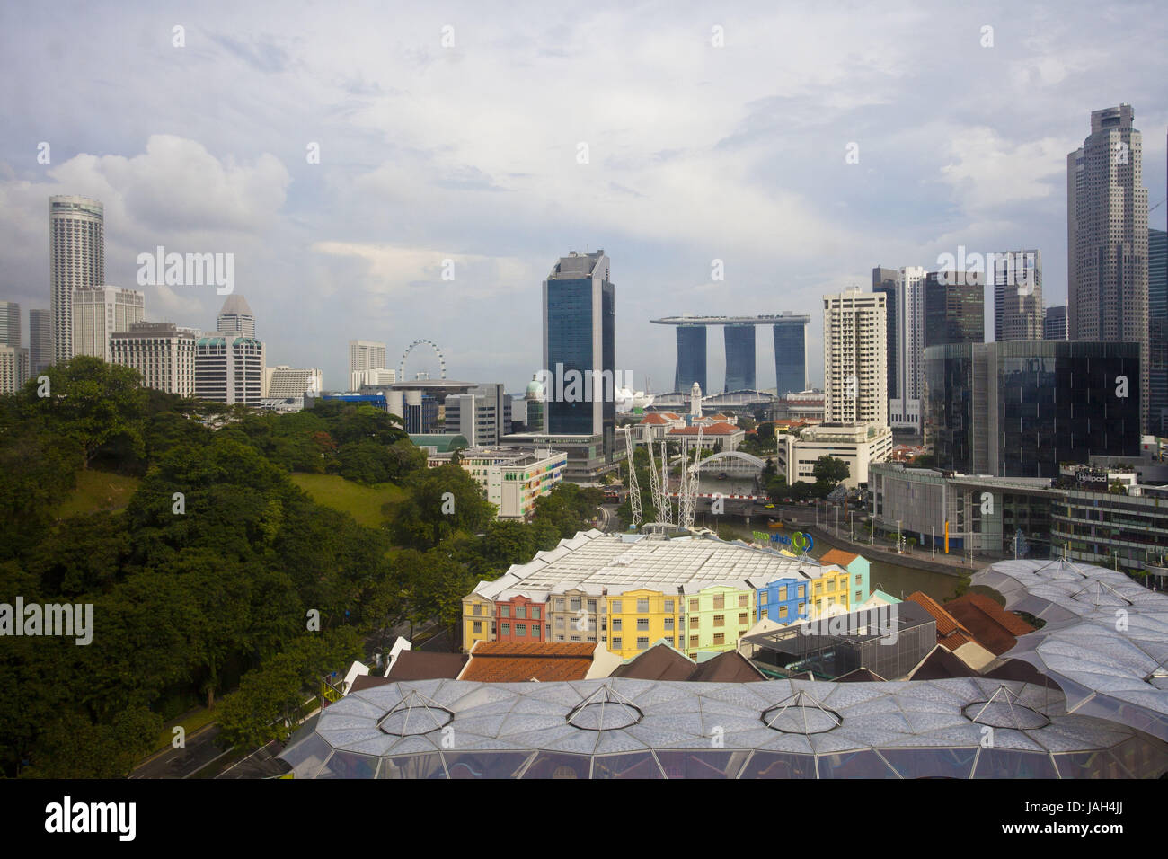Singapore,Clarke Quay,high rises,city centre, Stock Photo