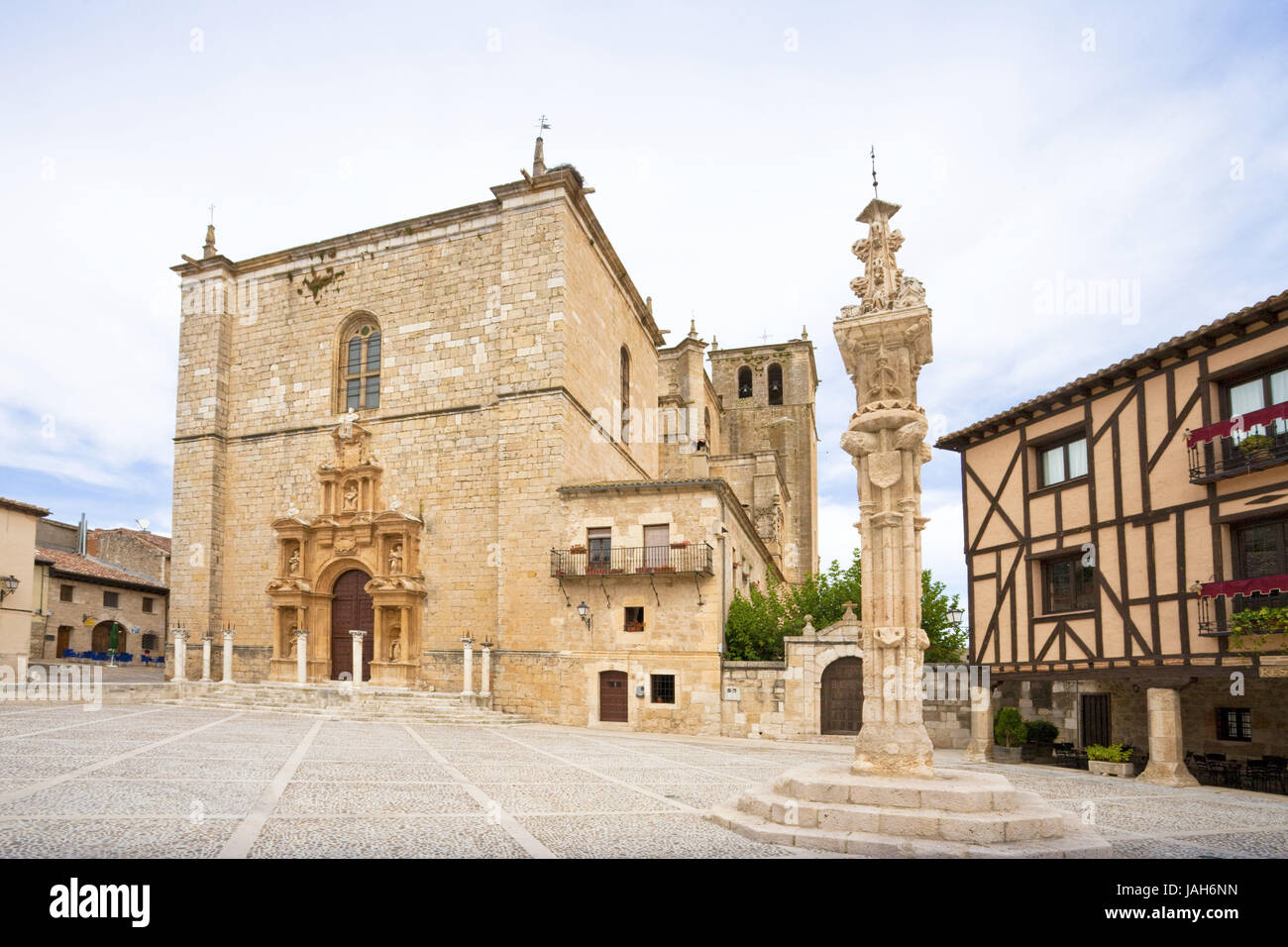 Spain,Castile and León,Penaranda de Duero,church, Stock Photo
