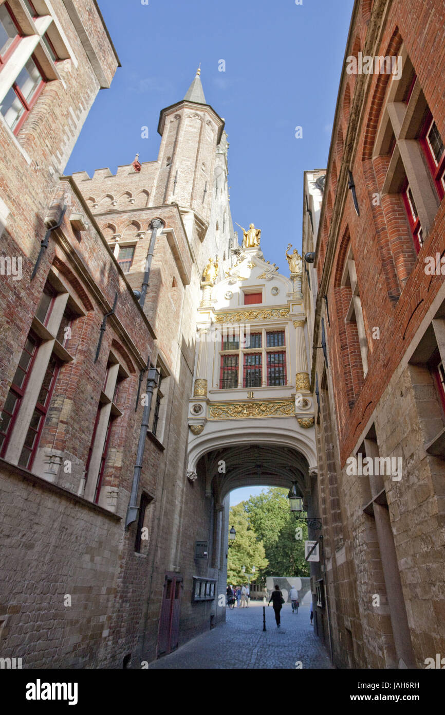 Belgium,Brugge,blind Ezelstraat, Stock Photo