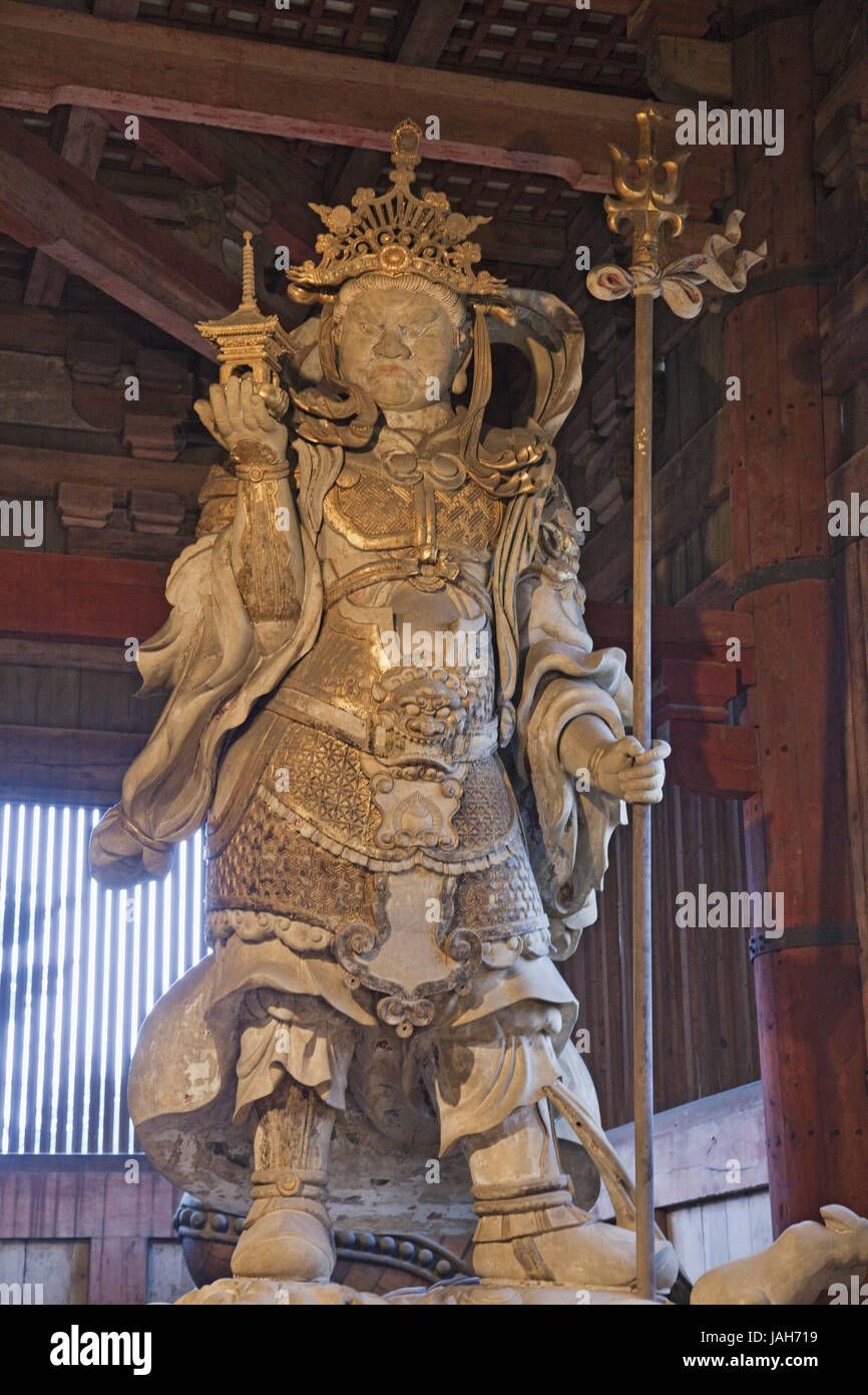 Japan,Nara,Todaiji temple,statue of Tamon-ten,guard of four directions,guards of the north, Stock Photo