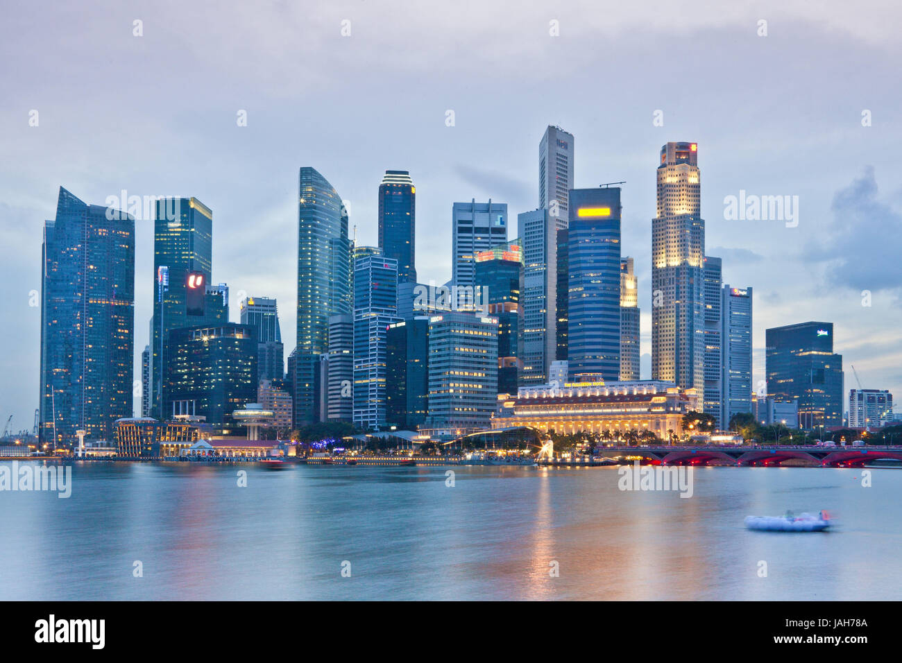 Singapore,city centre,skyline,dusk, Stock Photo