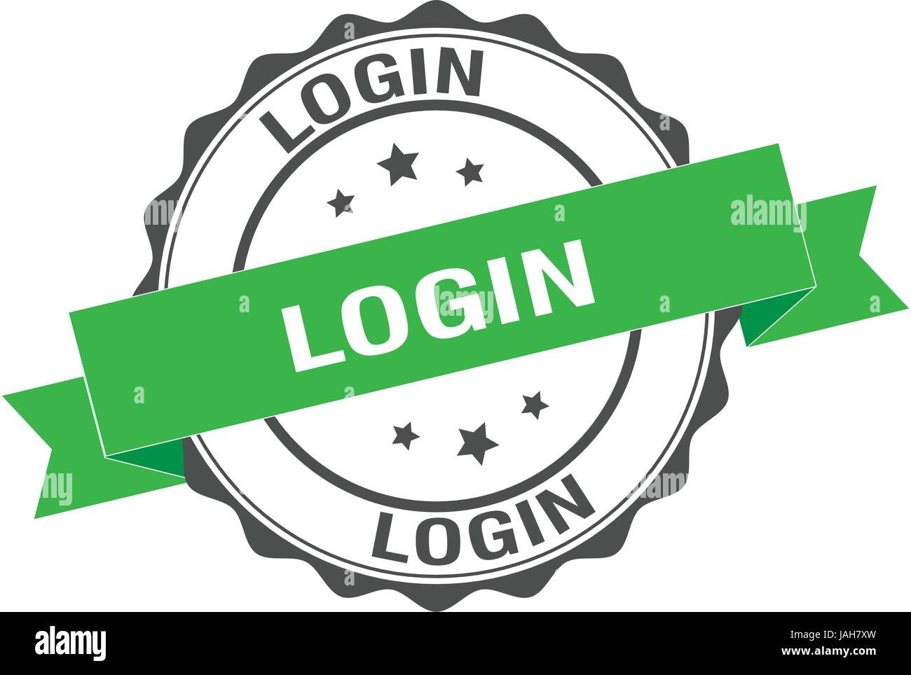 Login stamp illustration Stock Vector