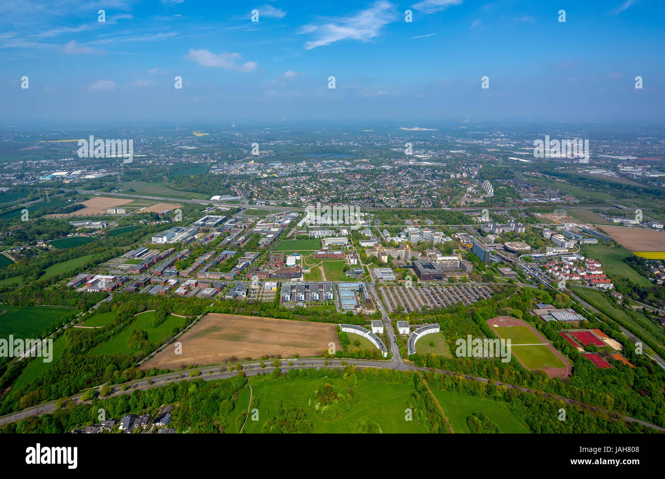 Campus of the University of Dortmund, TechnologiePark Dortmund, Dortmund, Ruhr area, North Rhine-Westphalia, Germany Stock Photo