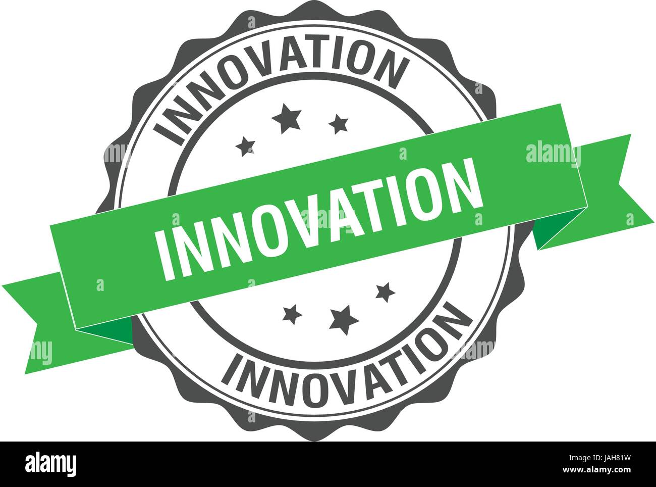 Innovation stamp illustration Stock Vector