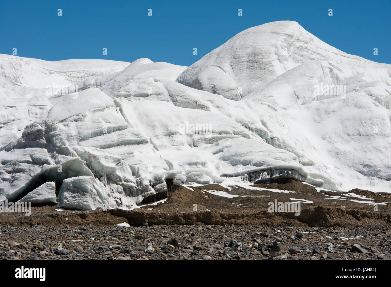 Glacier Purog Kangri Glacier, 6929m, Shuanghu County, Nagqu County, Changtang, Tibet, China Stock Photo