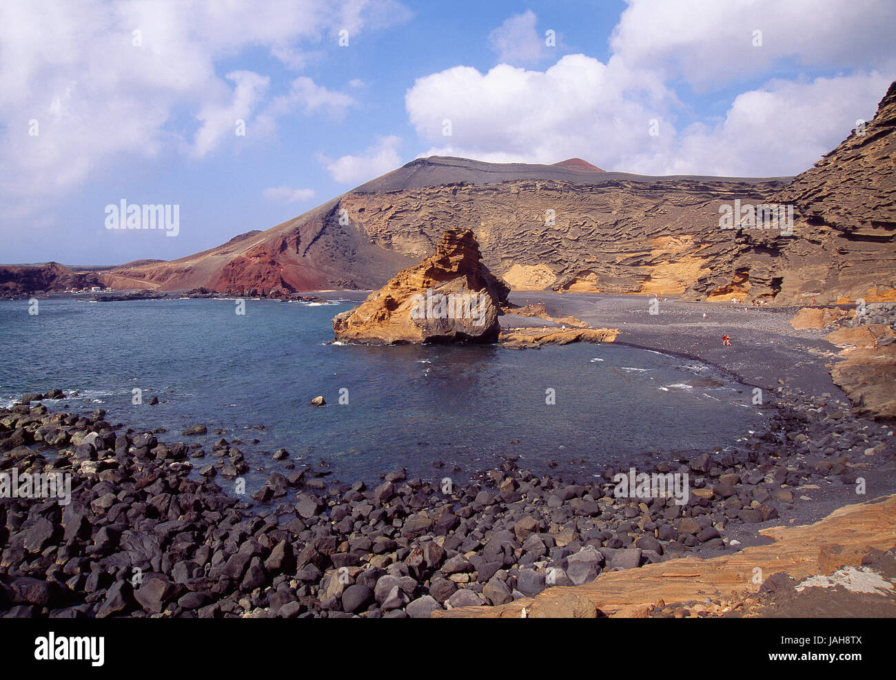 Volcanic Beach El Golfo Lanzarote Island Canary Islands Spain Stock Photo Alamy