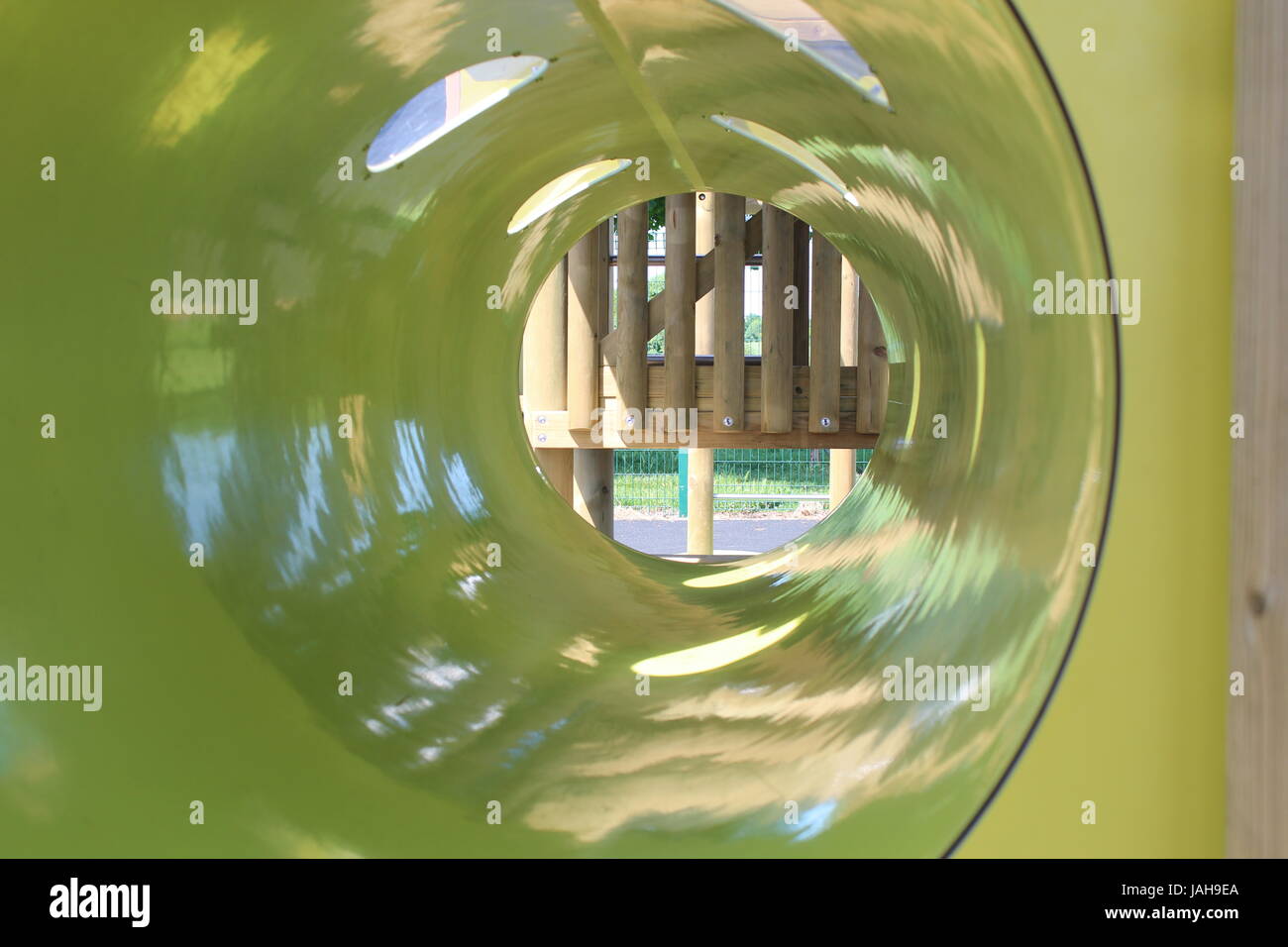 Close Up Of Children S Play Equipment In A Local Park The Inside Of Stock Photo Alamy