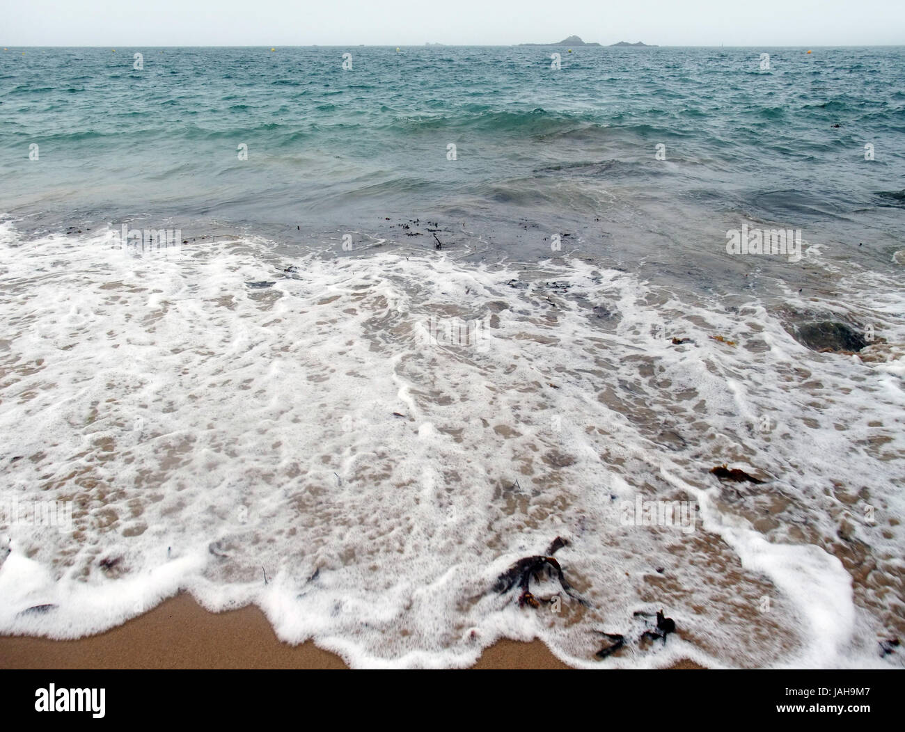 high angle detail of a rocky coast in Brittany, France Stock Photo - Alamy
