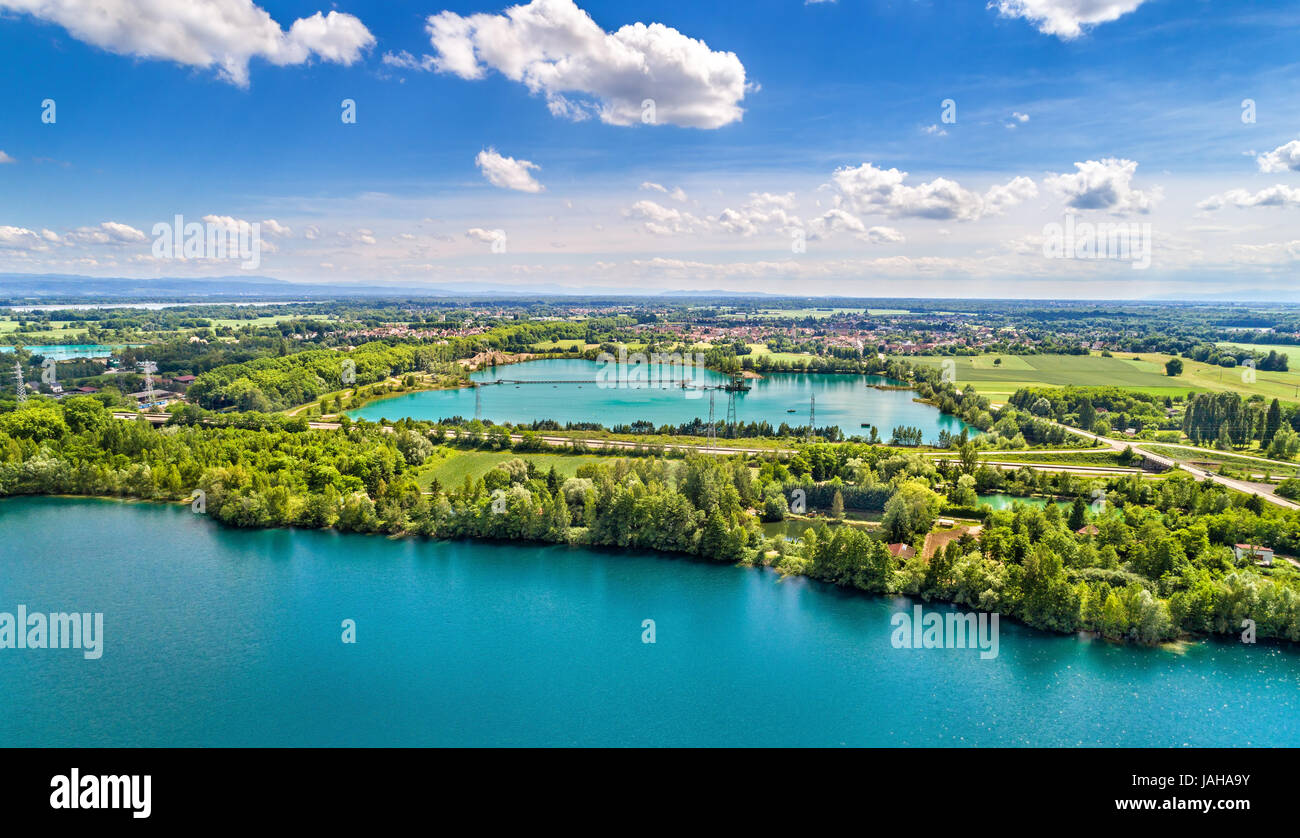 Lakes between Illkirch-Graffenstaden and Eschau near Strasbourg - Bas-Rhin, France Stock Photo