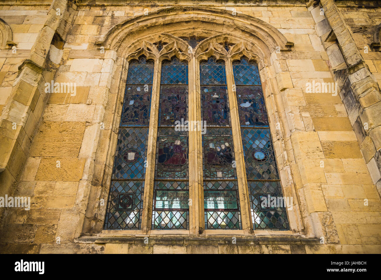 Exterior York Minster, York, Yorkshire, England, UK Stained Glass