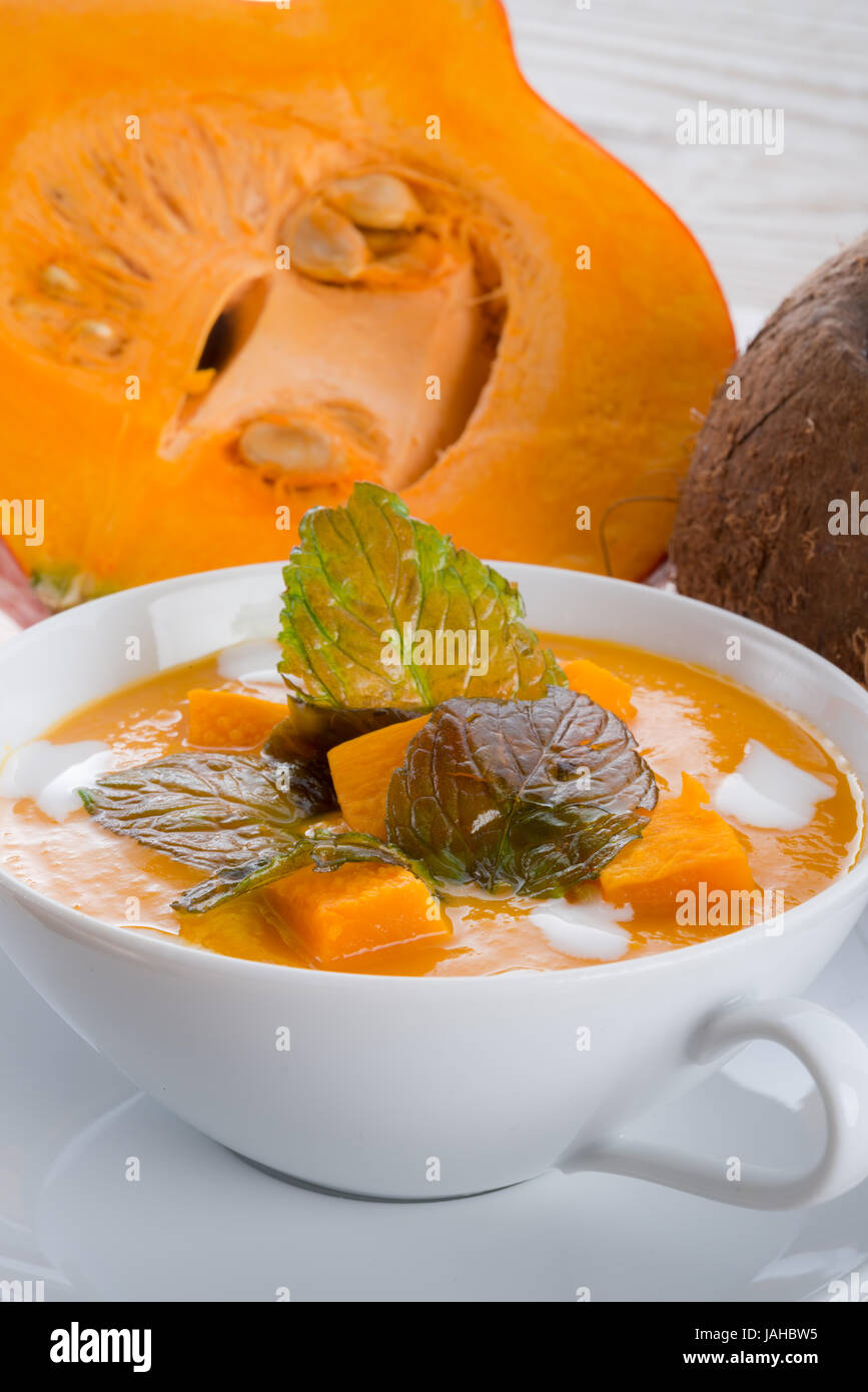 pumpkin soup Stock Photo