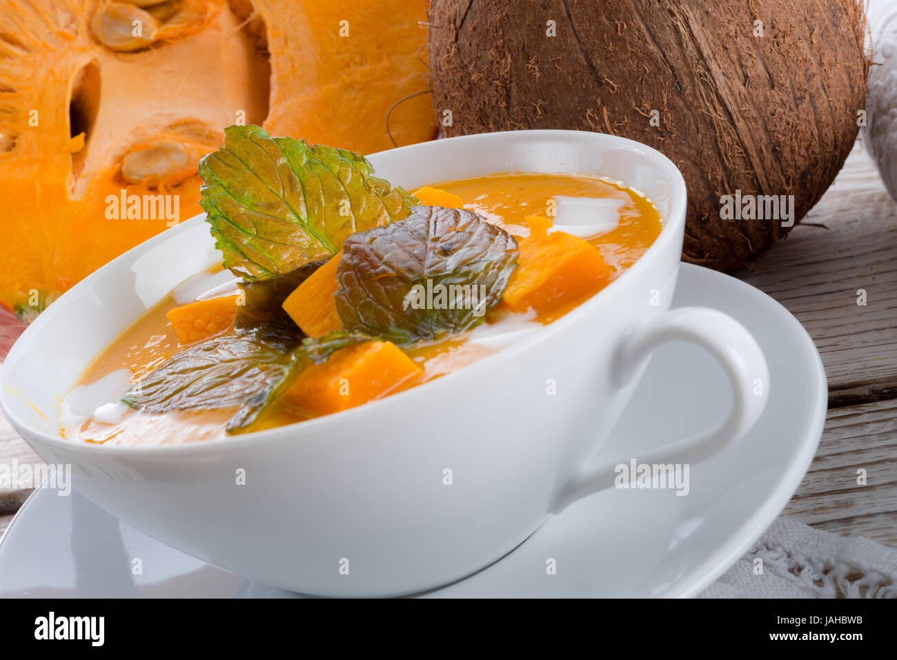 pumpkin soup Stock Photo