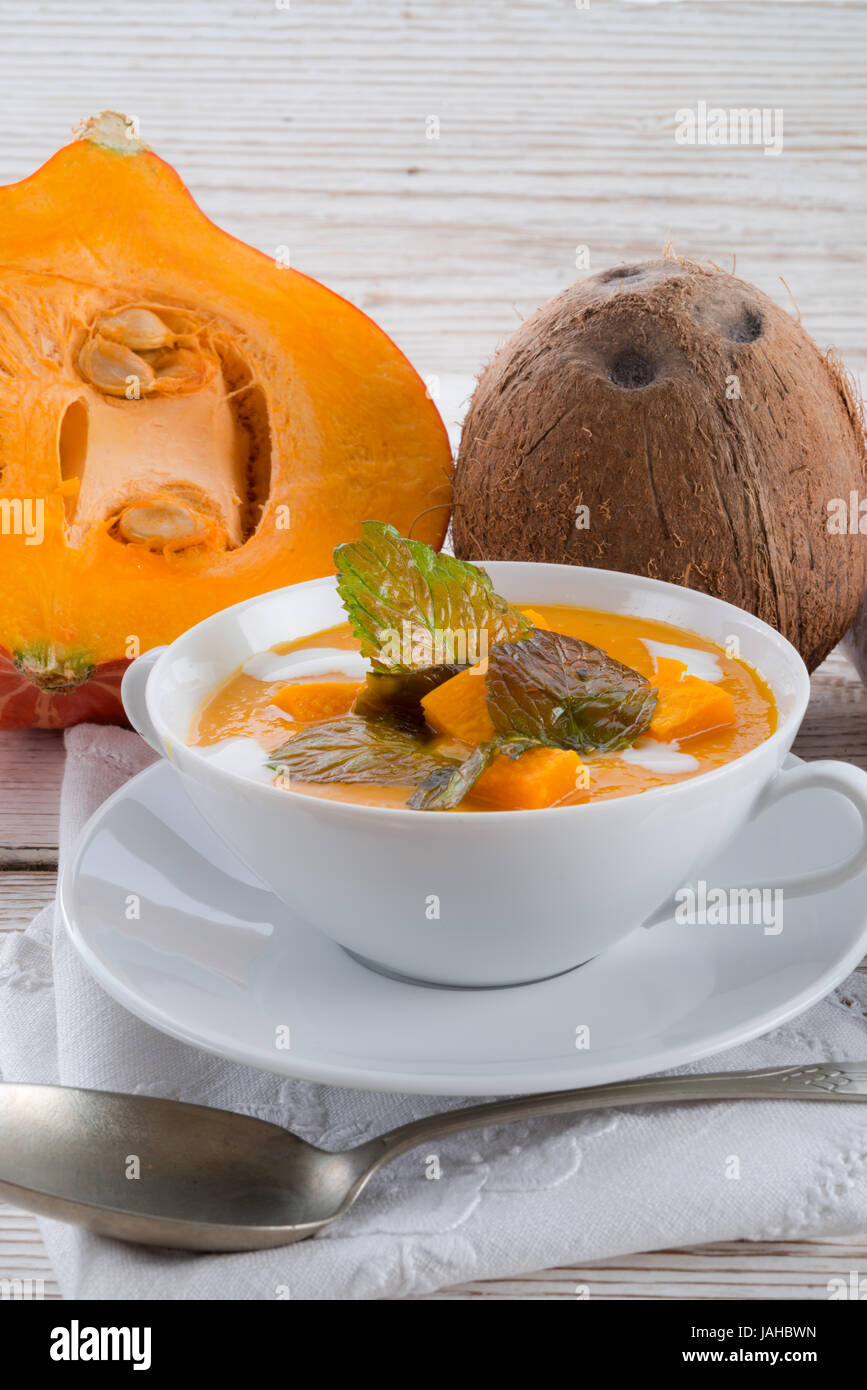 pumpkin soup Stock Photo