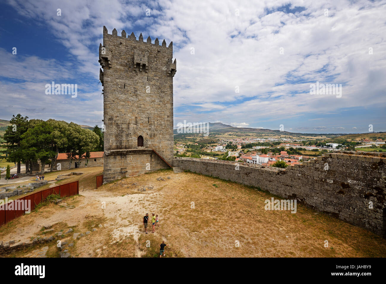 The medieval castle of Montalegre, dating from the 13th century. Trás-os-Montes, Portugal Stock Photo