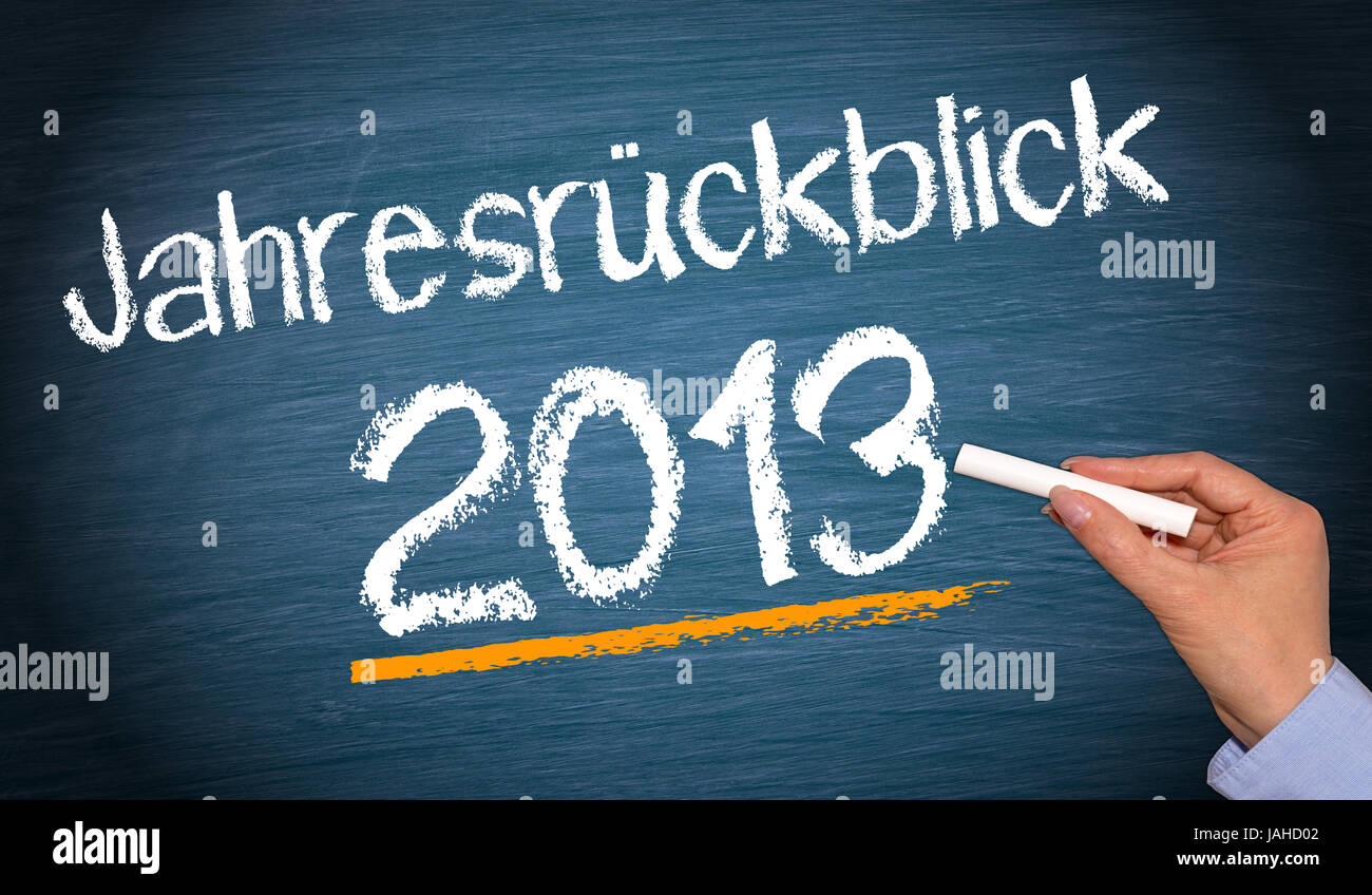 Jahresrückblick 2013 Stock Photo