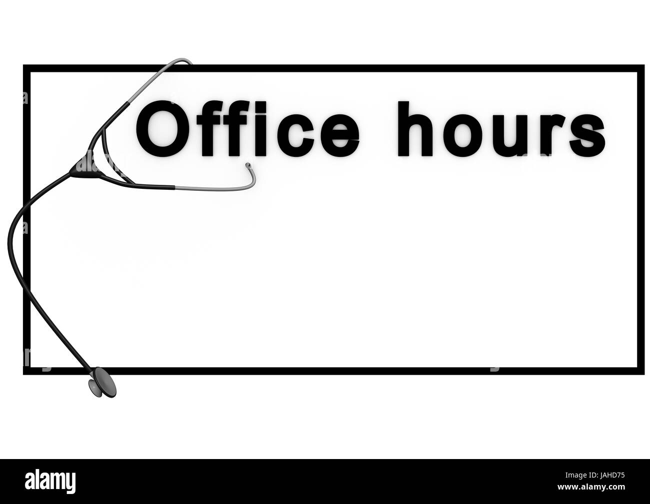 physician sign with english lettering Office hours Stock Photo Alamy