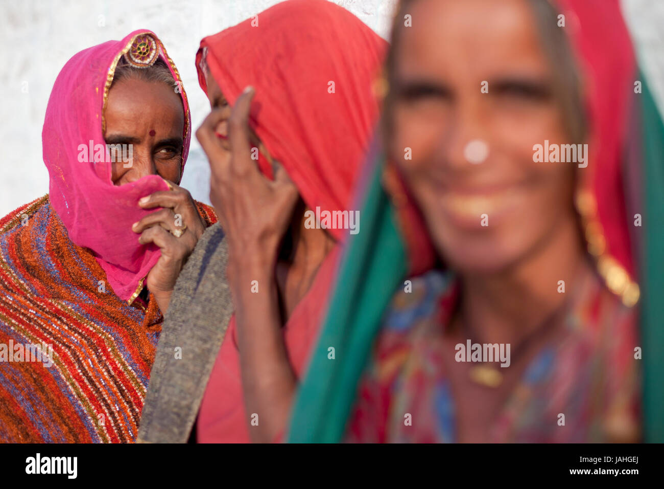 Life in the villages in Thar Desert, Rajasthan, India Stock Photo