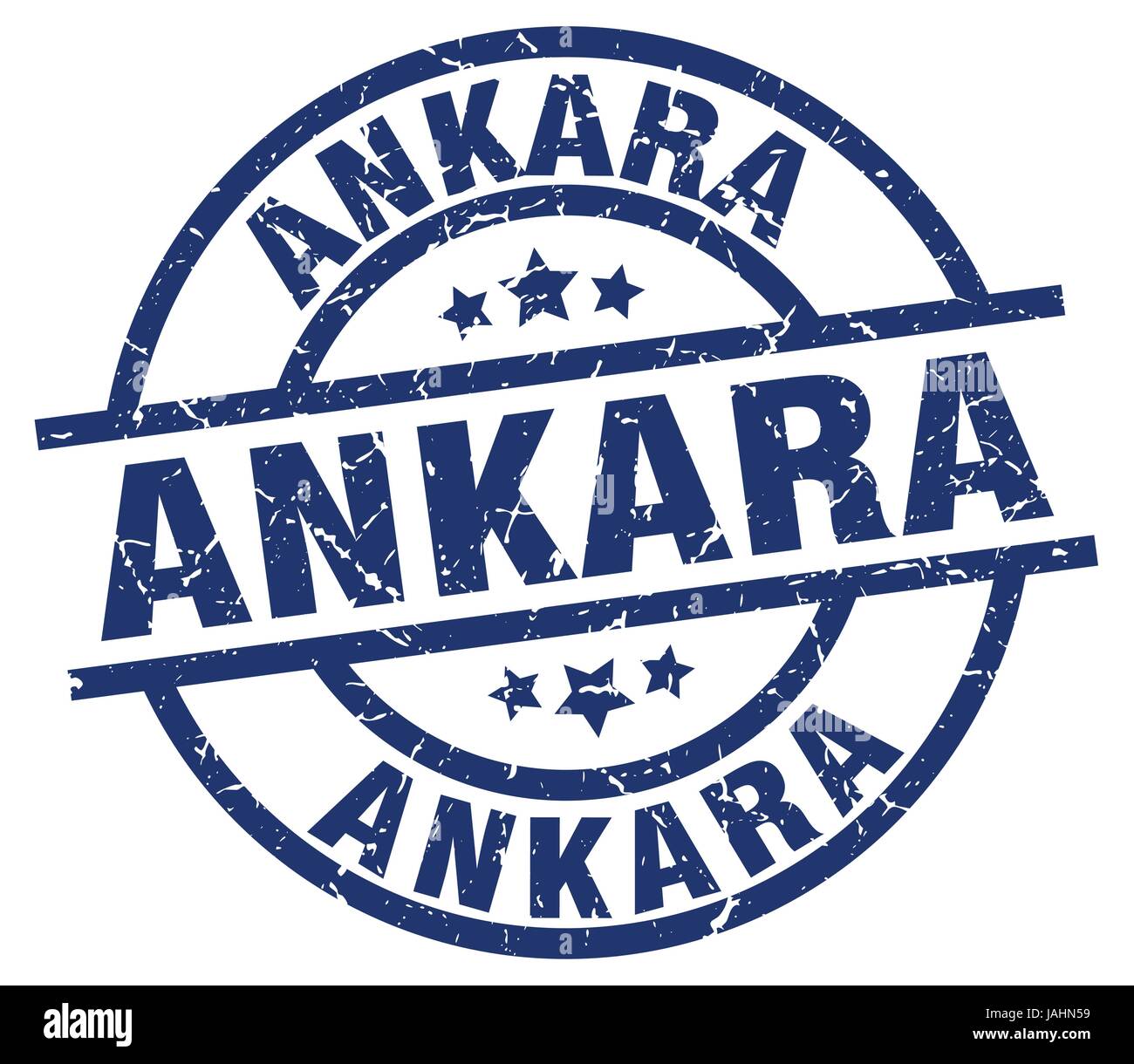 Ankara blue round grunge stamp Stock Vector Image & Art - Alamy
