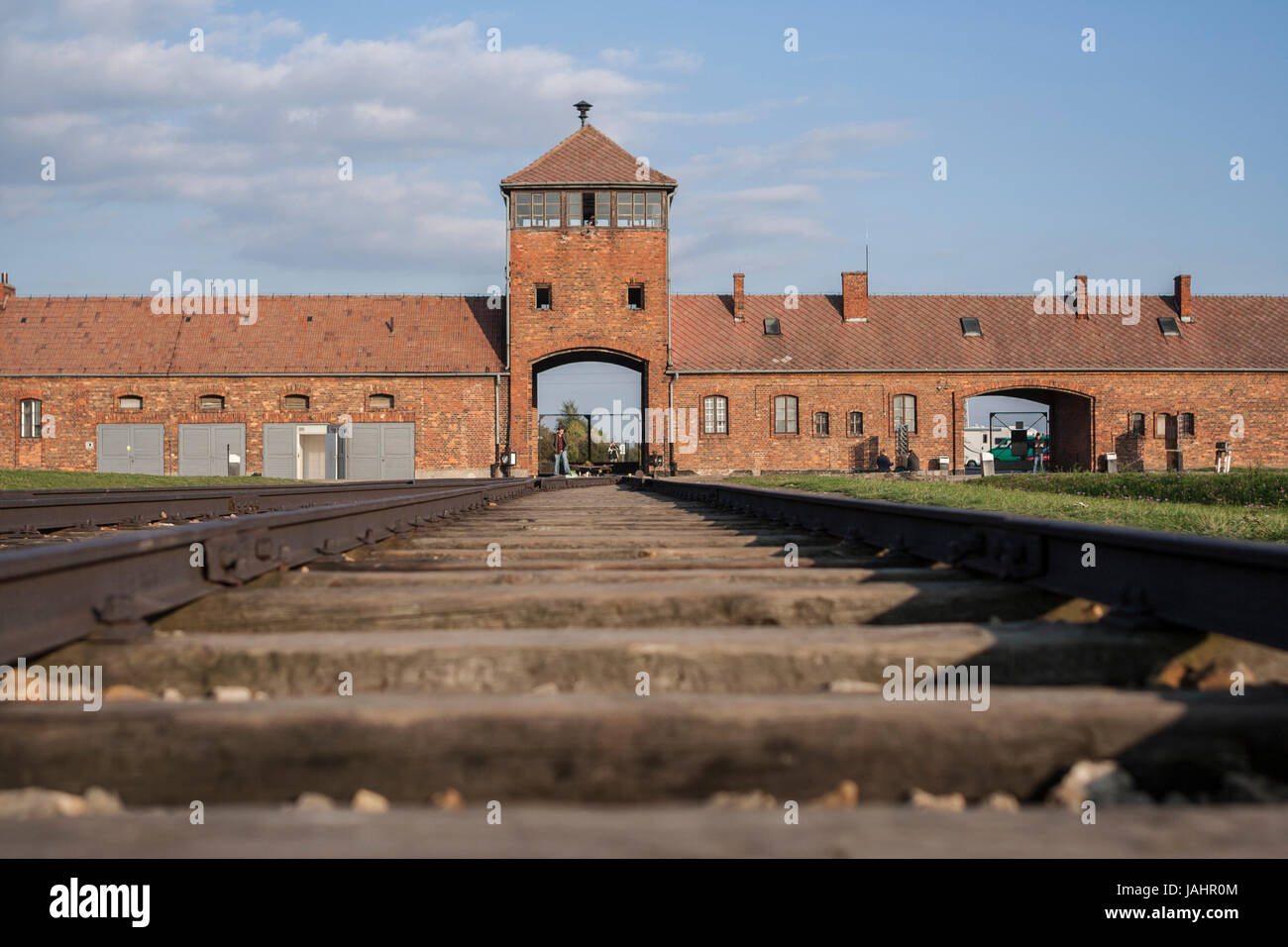 Auschwitz II–Birkenau concentration camp, Poland. Stock Photo