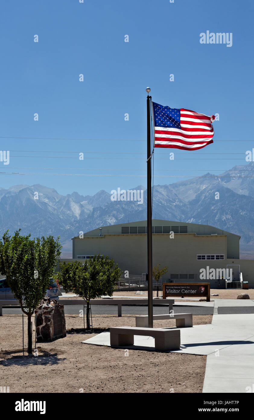 CA03265-00...CALIFORNIA - Hot, windy and dry day at the World War 2 Japanese internment camp of Manzanar, a National Historic Site in Owens Valley. Stock Photo