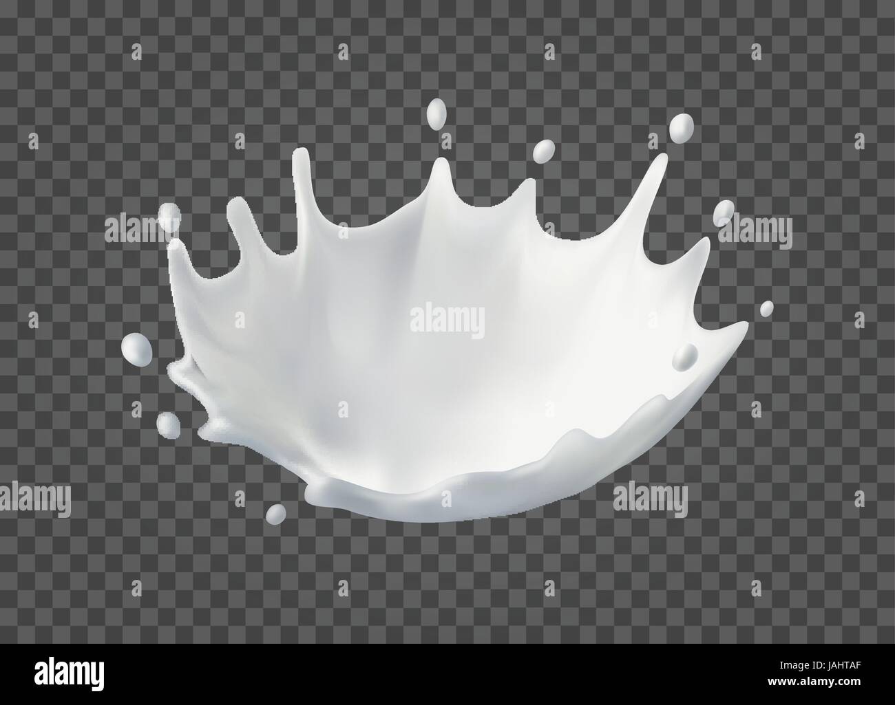 Splash of milk with drops. 3d Realistic liquid illustration. Vector ...