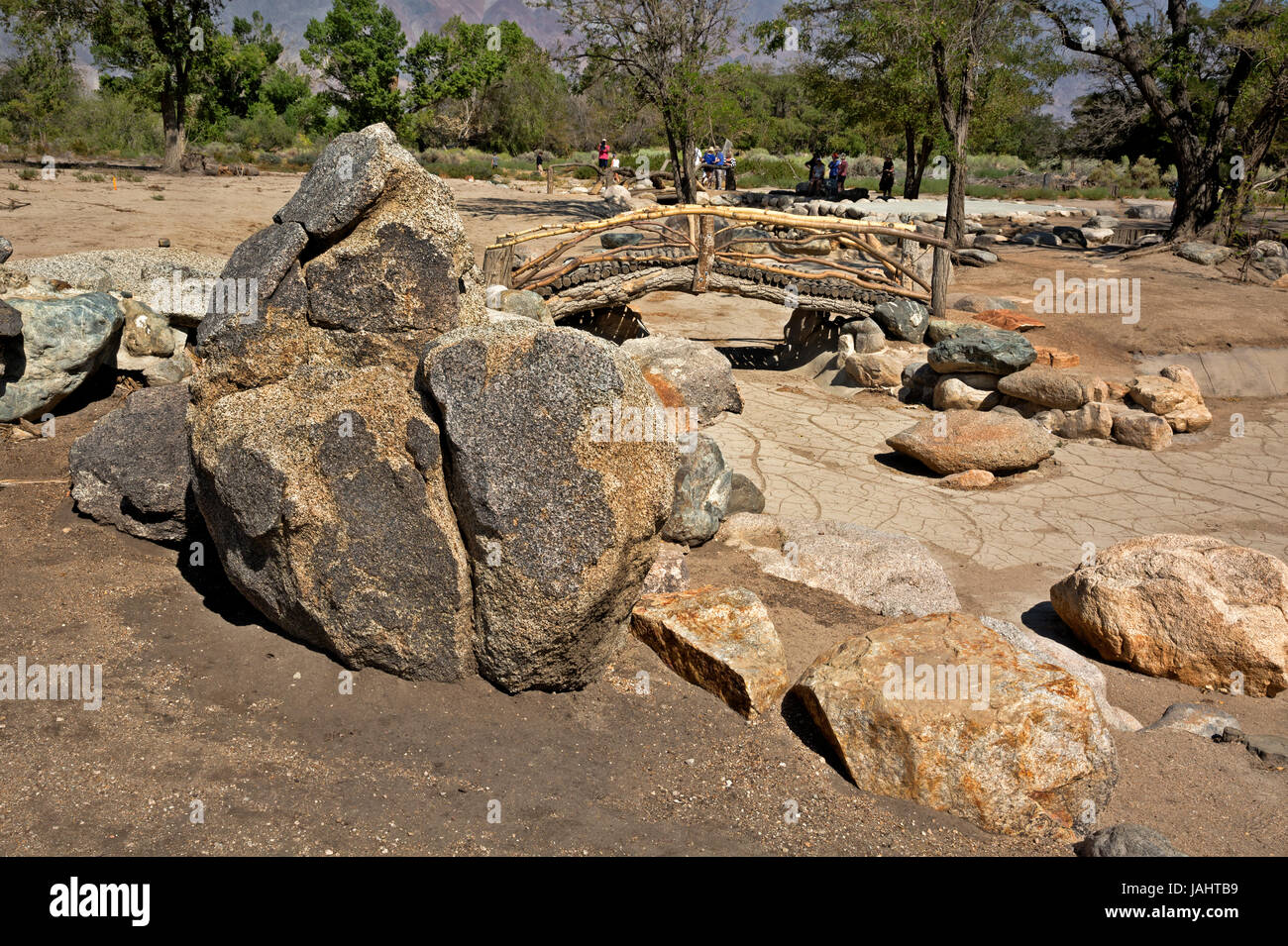 CA03269-00...CALIFORNIA - Designed and msde by hand, these Japanese Gardens were created by the residents of Manzanar; a World War 2 Japanese internme Stock Photo