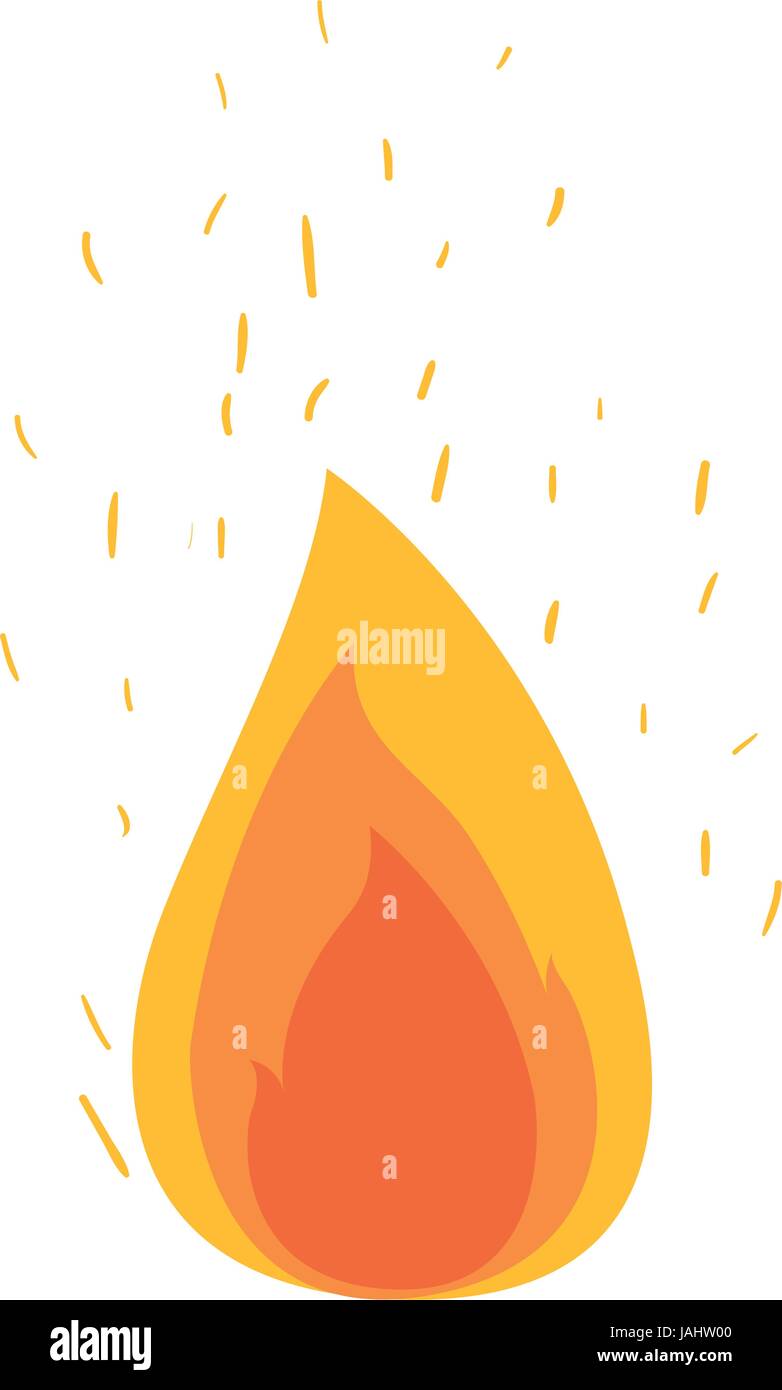 white background with flame and fire sparks Stock Vector Image & Art ...