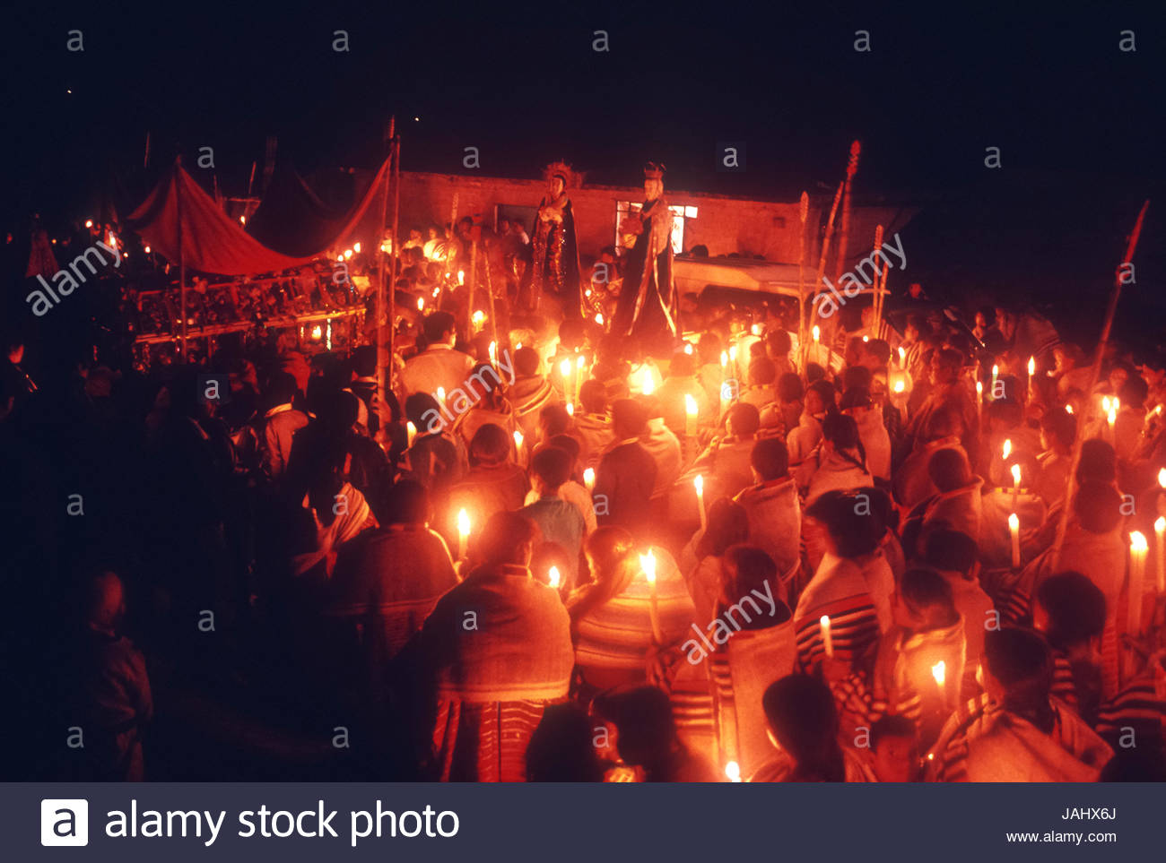 Good Friday Procession At A Trique Indian Village The Candlelight