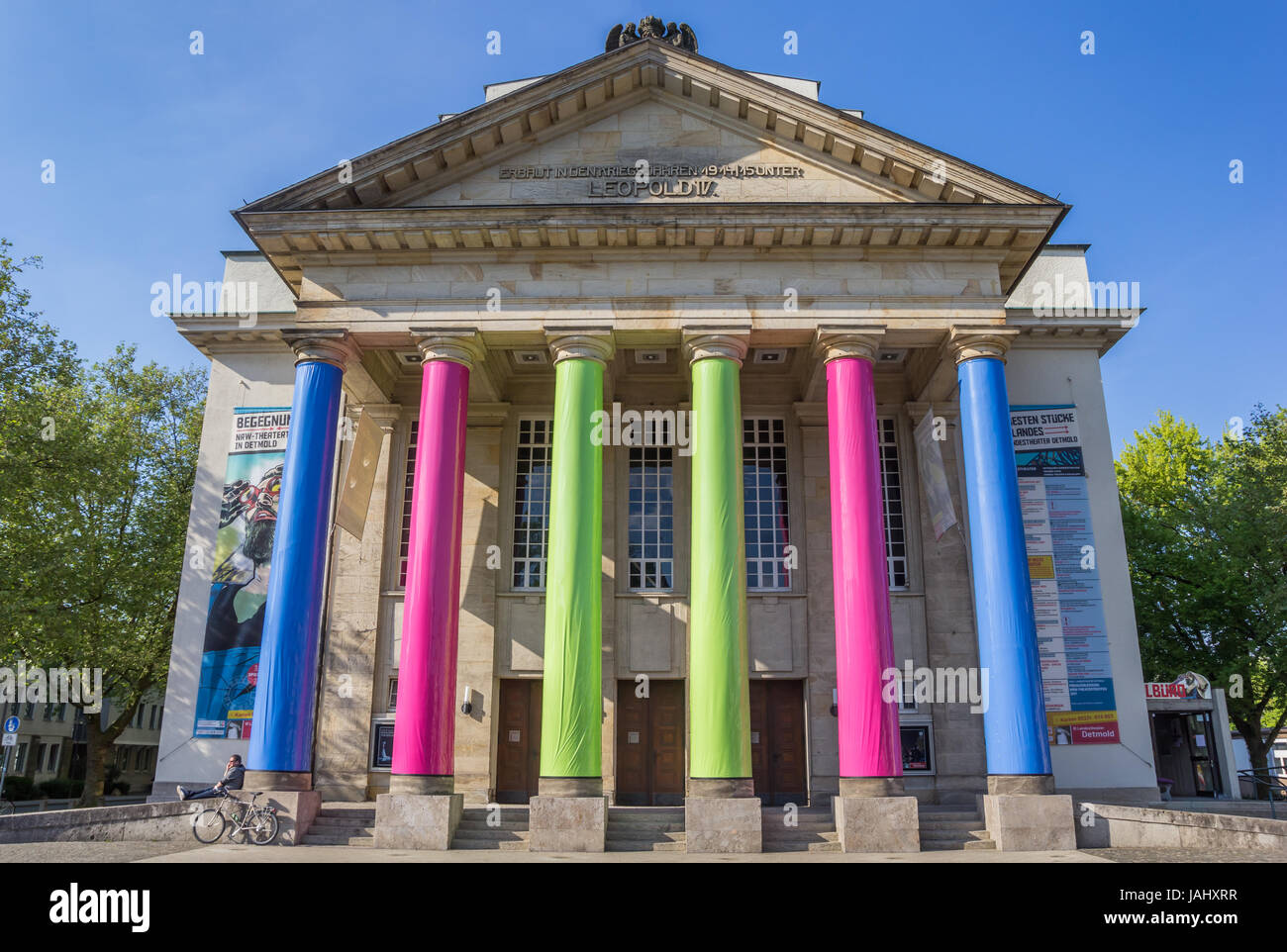 Colorful city steatre in the center of Detmold, Germany Stock Photo