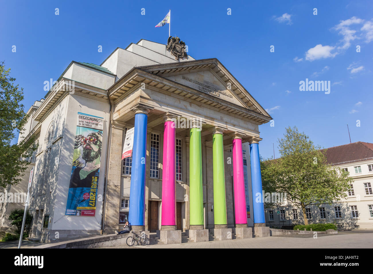 Colorful city steatre in the center of Detmold, Germany Stock Photo