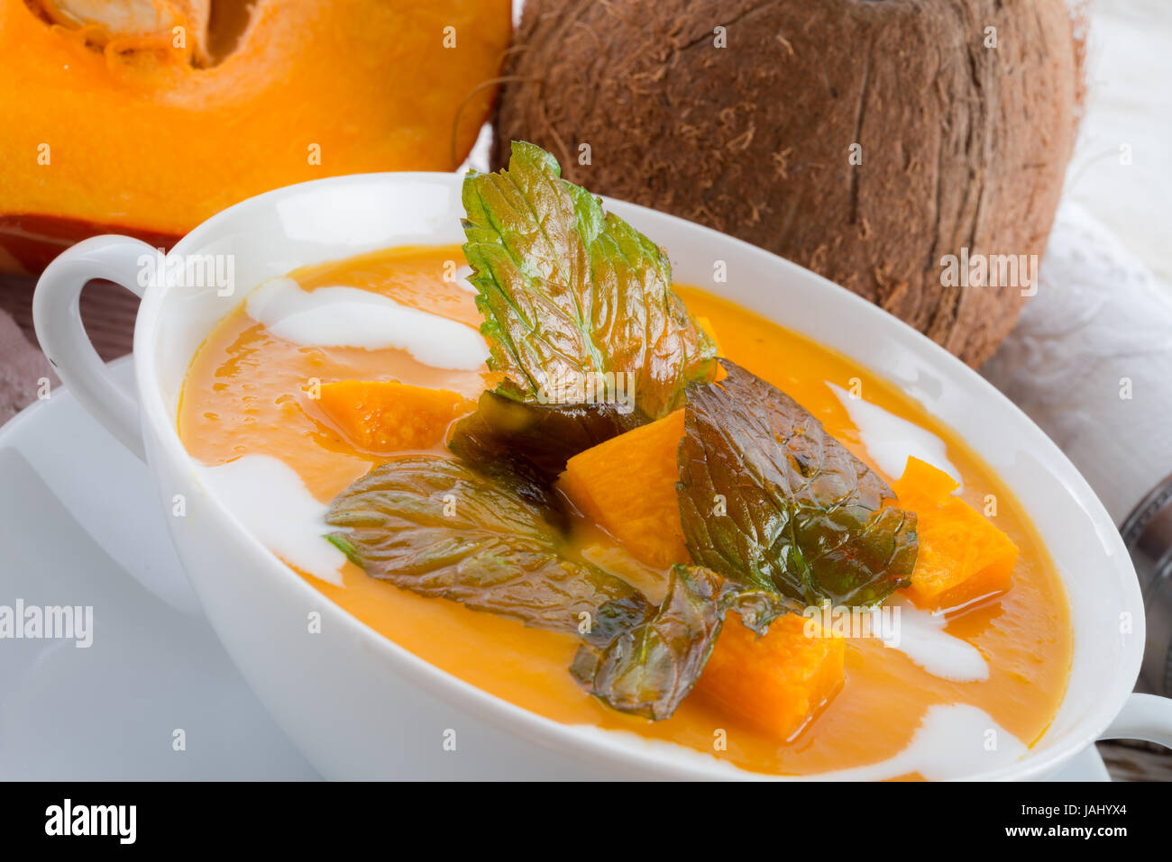 pumpkin soup Stock Photo