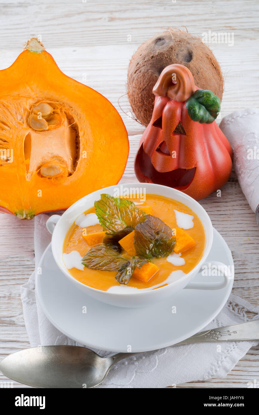 pumpkin soup Stock Photo