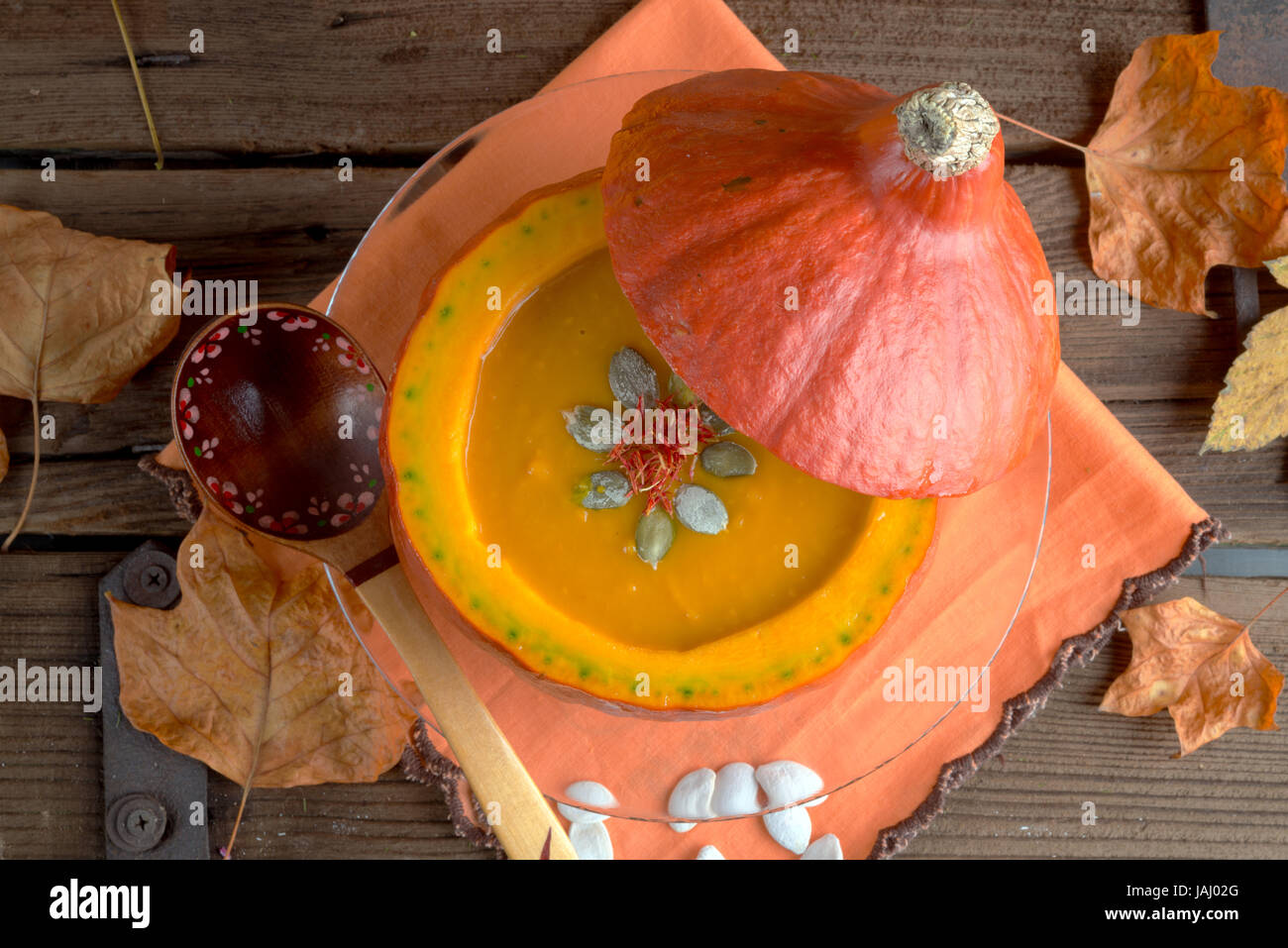 pumpkin soup Stock Photo