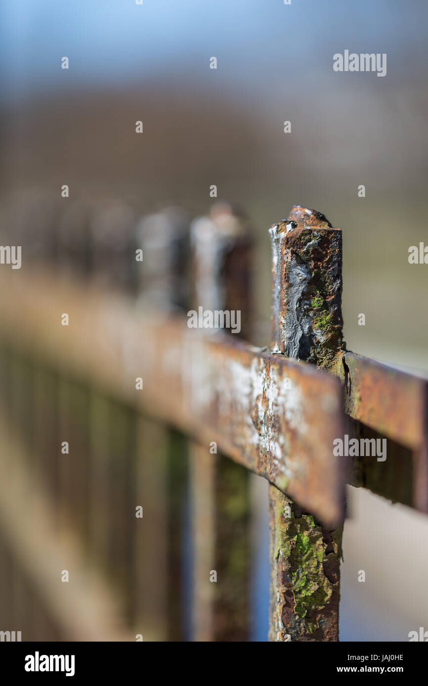 Old Metal Fence Stock Photo - Alamy