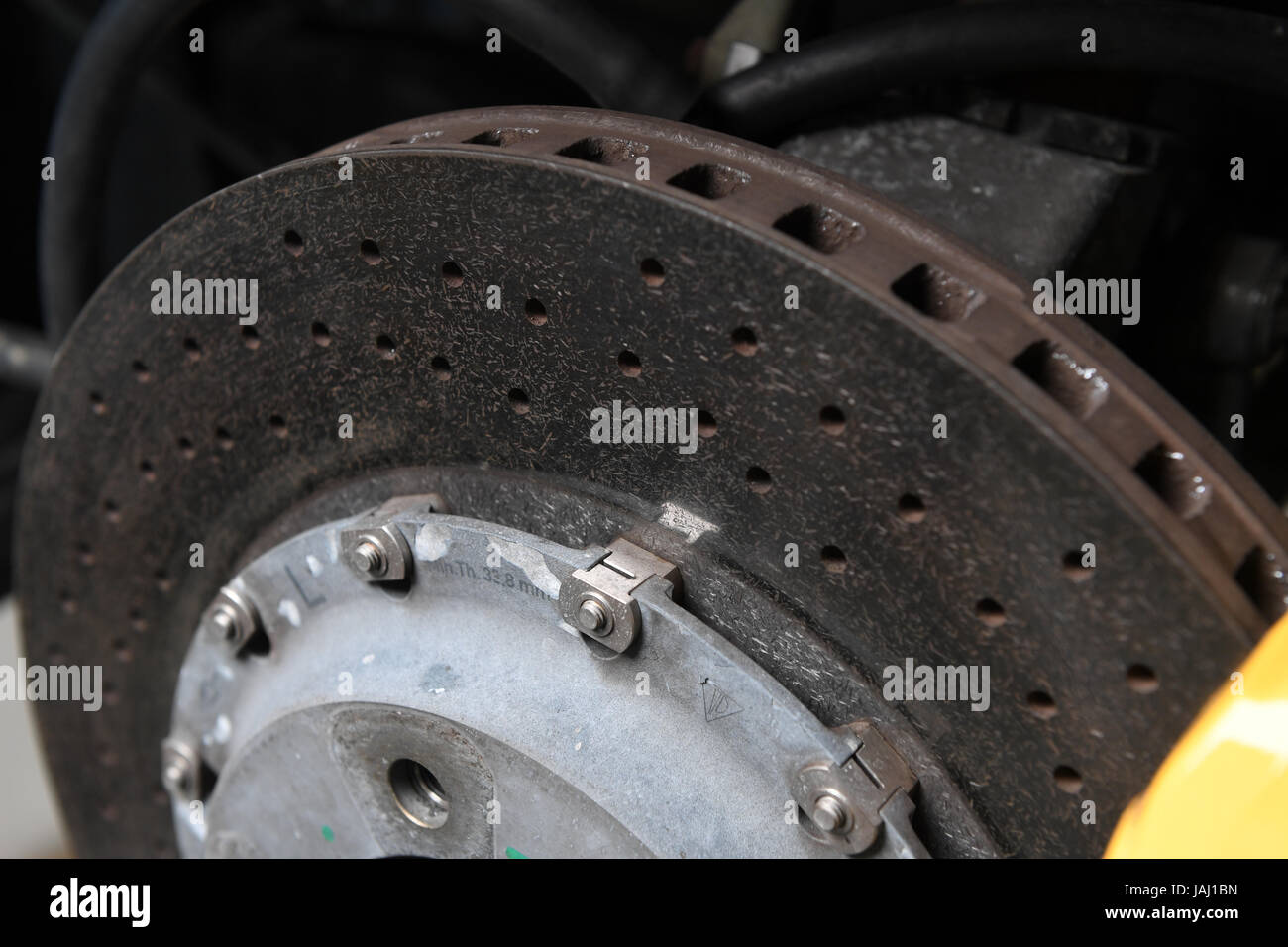 Ceramic brakes on Porsche GT3 Stock Photo Alamy