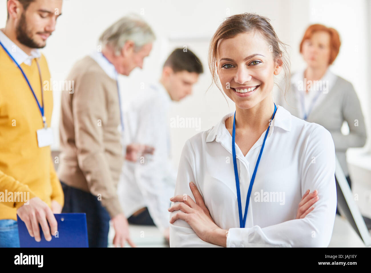 Woman as successful businesswoman start-up founder Stock Photo