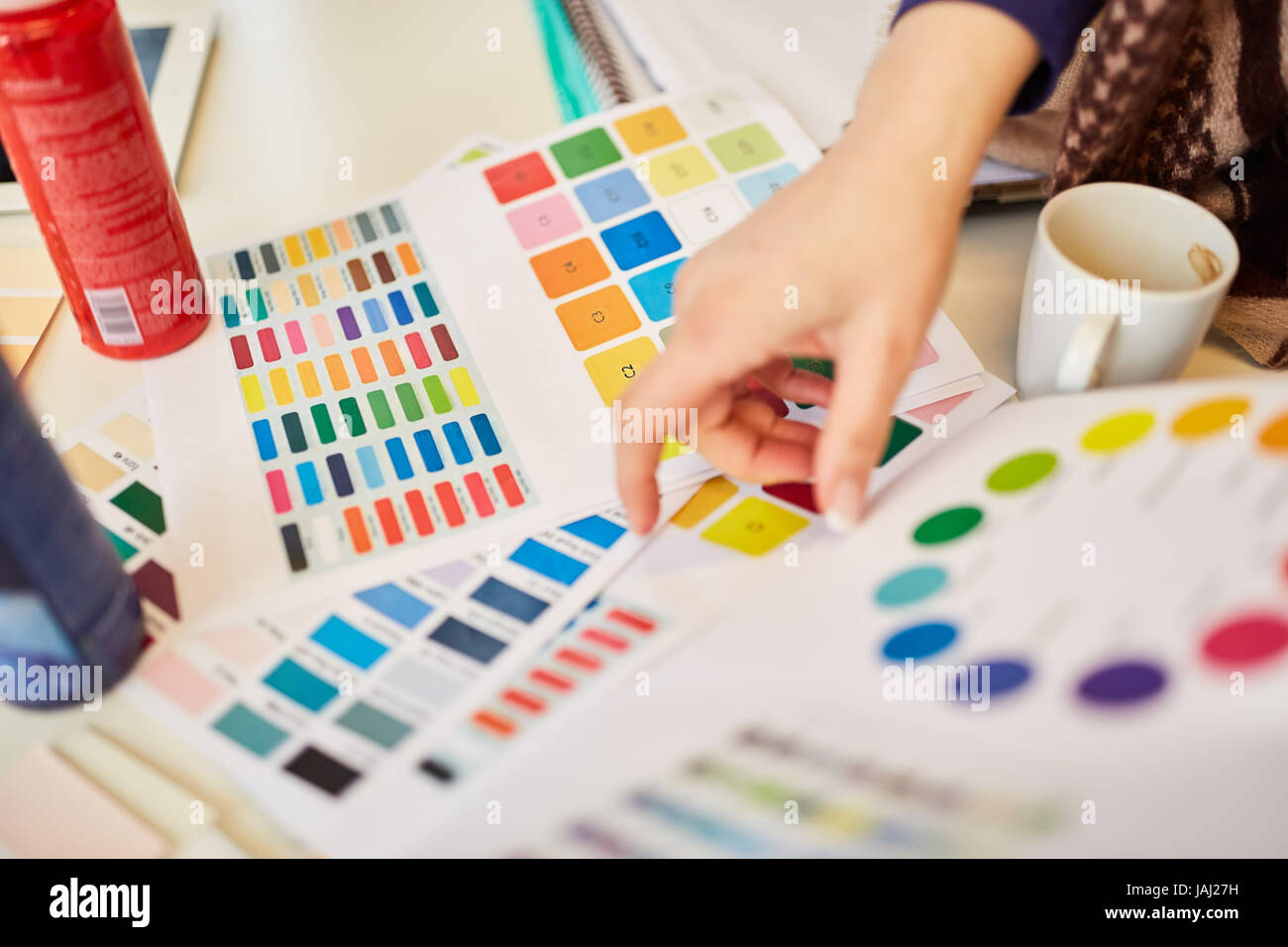 Color palette selection in creative design Stock Photo Alamy
