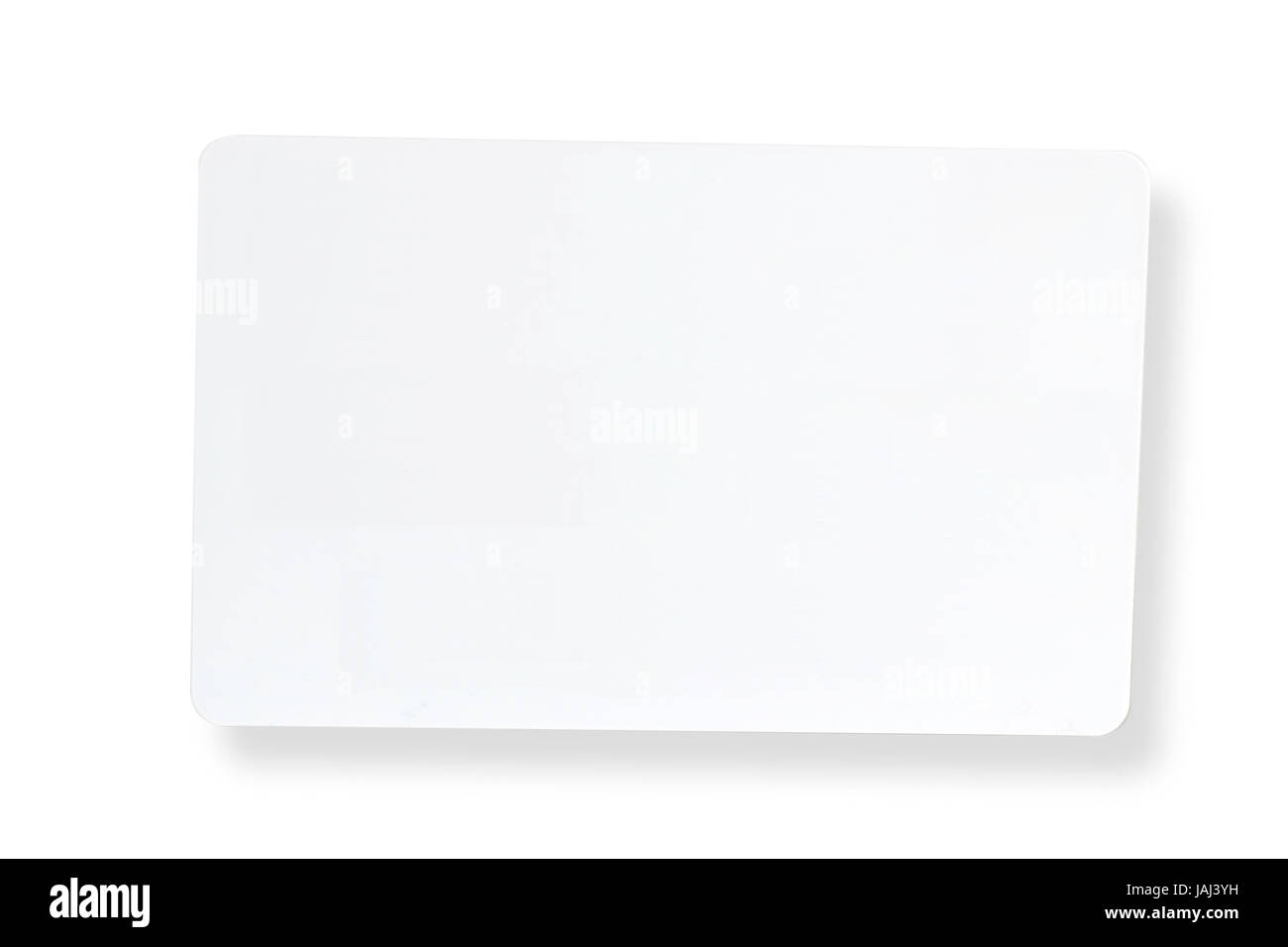 White plastic card isolated on white background Stock Photo - Alamy