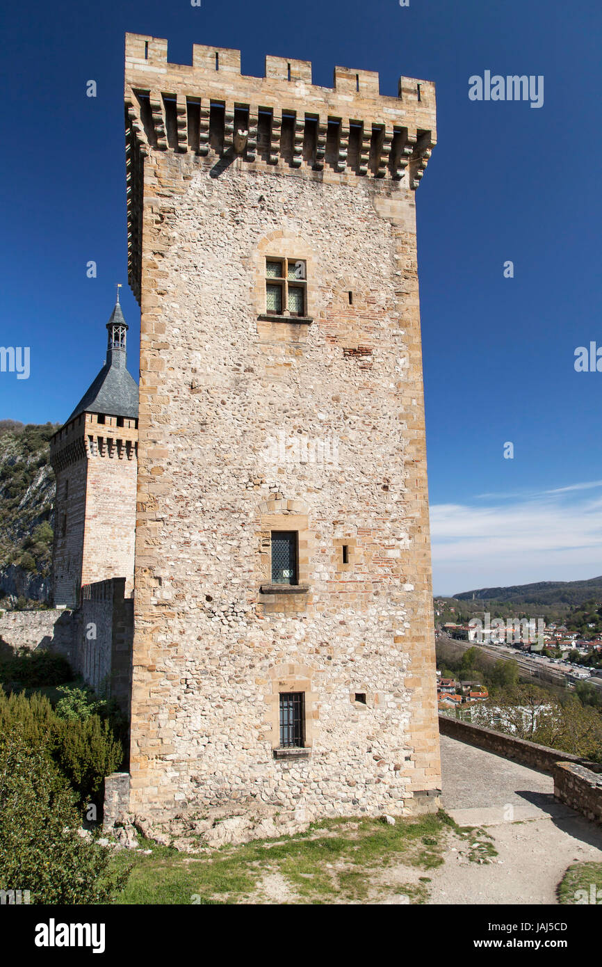 Grande Tour of the Chateau de Foix, Occitanie, France Stock Photo Alamy