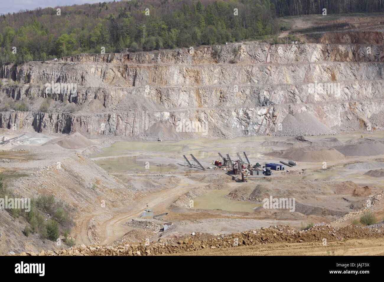 Limestone mine under construction Stock Photo Alamy
