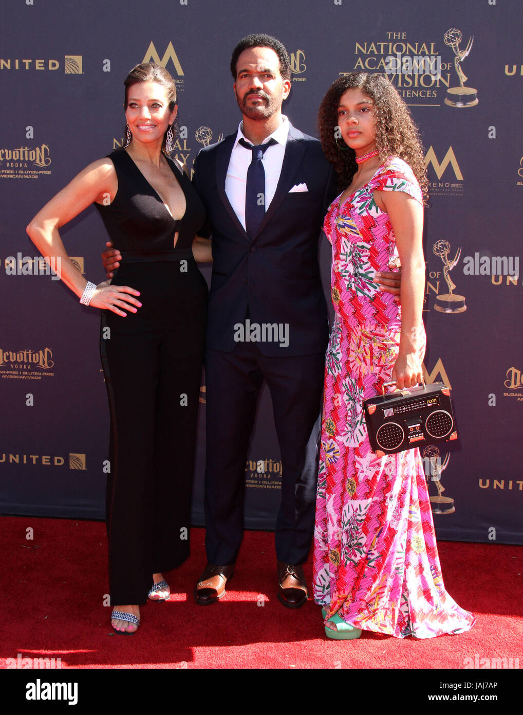 2017 Daytime EMMY Awards Arrivals held at the Pasadena Civic Center.  Featuring: Kristoff St. John, Paris St. John, Lola St. John Where: Los Angeles, California, United States When: 30 Apr 2017 Credit: Adriana M. Barraza/WENN.com Stock Photo